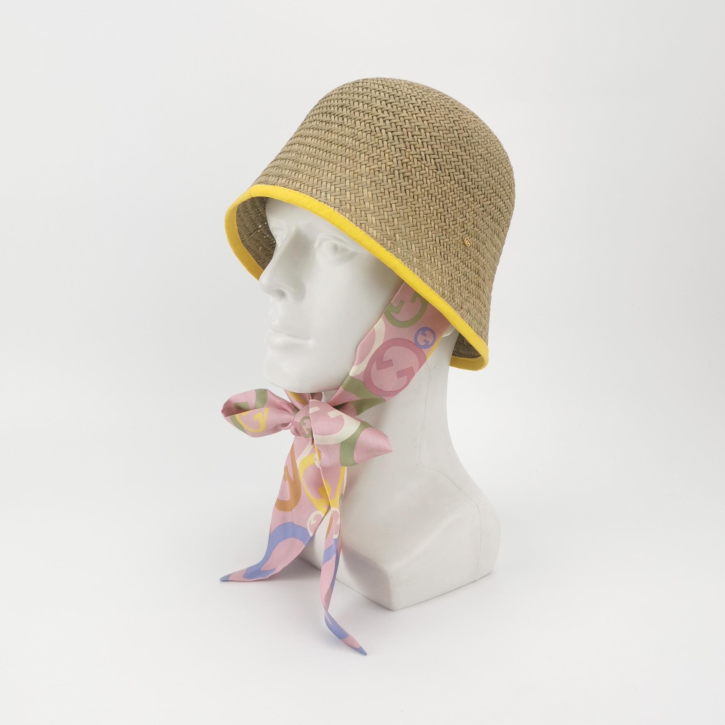 Gucci Gucci Logo Ribbon Straw Hat Size L Size ONE SIZE - 2 Thumbnail