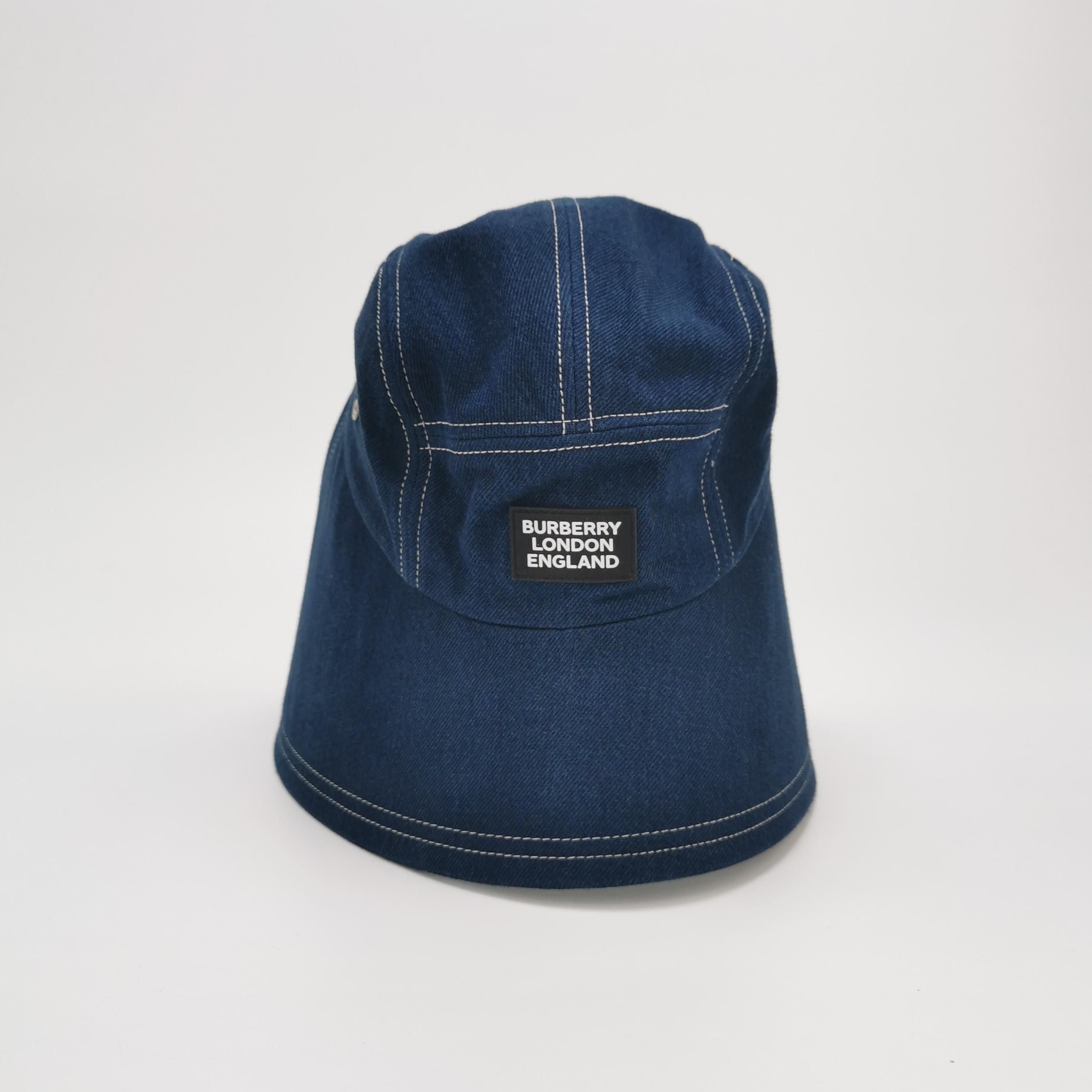 Burberry Burberry Denim Bonnet Hat Size M Size ONE SIZE - 4 Thumbnail