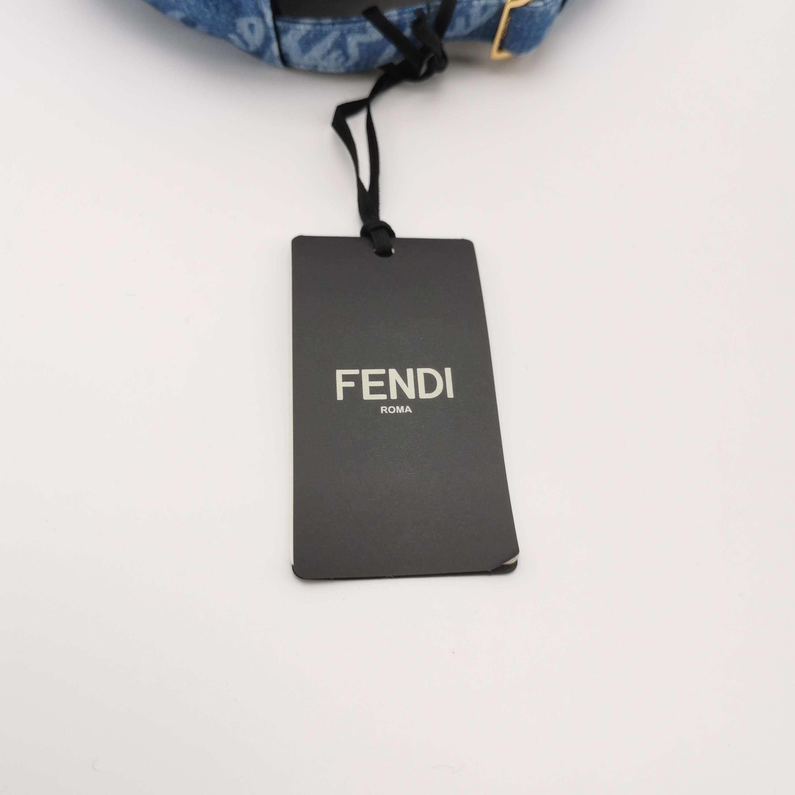Fendi Fendi Logo Denim Baseball Cap One Size Size ONE SIZE - 6 Thumbnail