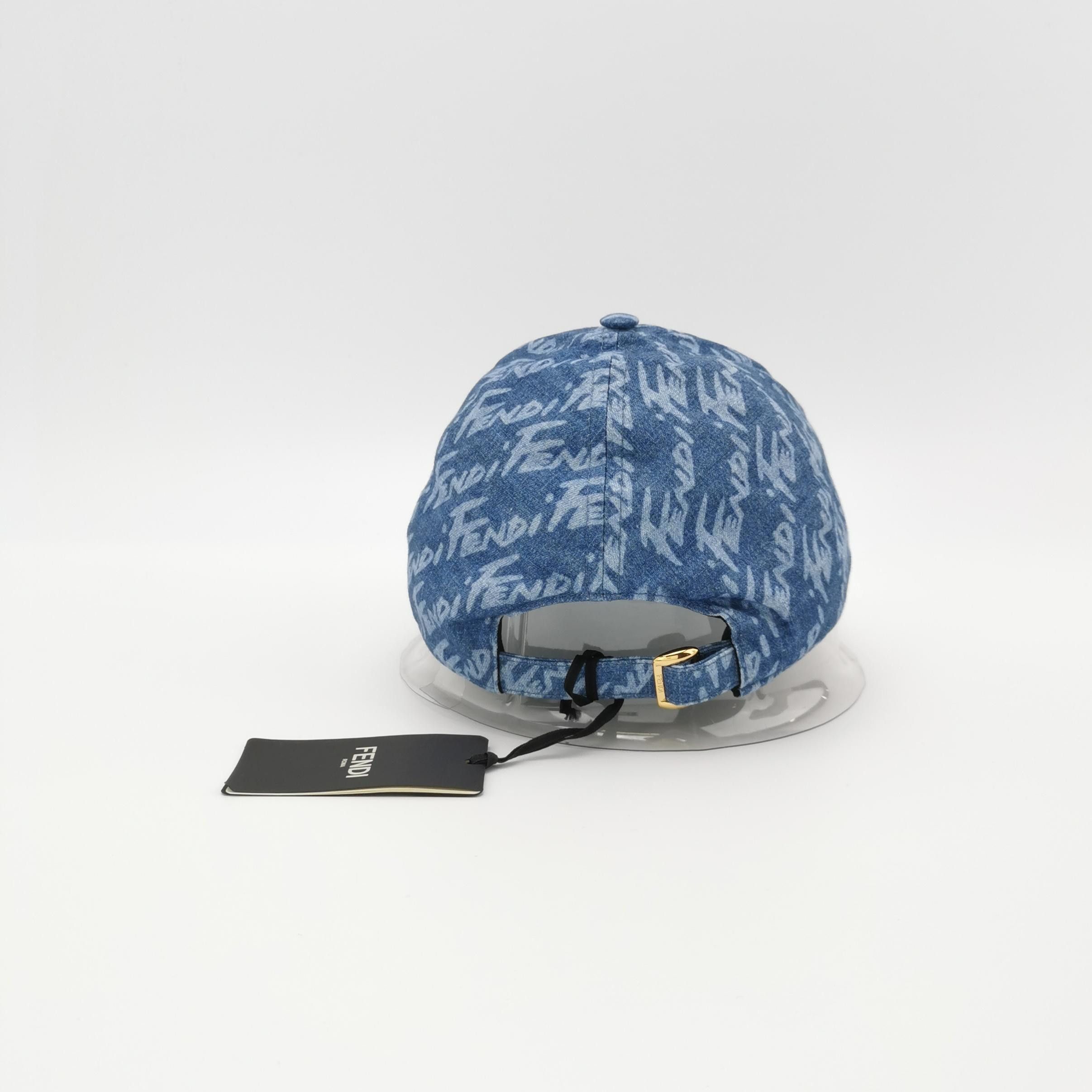 Fendi Fendi Logo Denim Baseball Cap One Size Size ONE SIZE - 3 Thumbnail