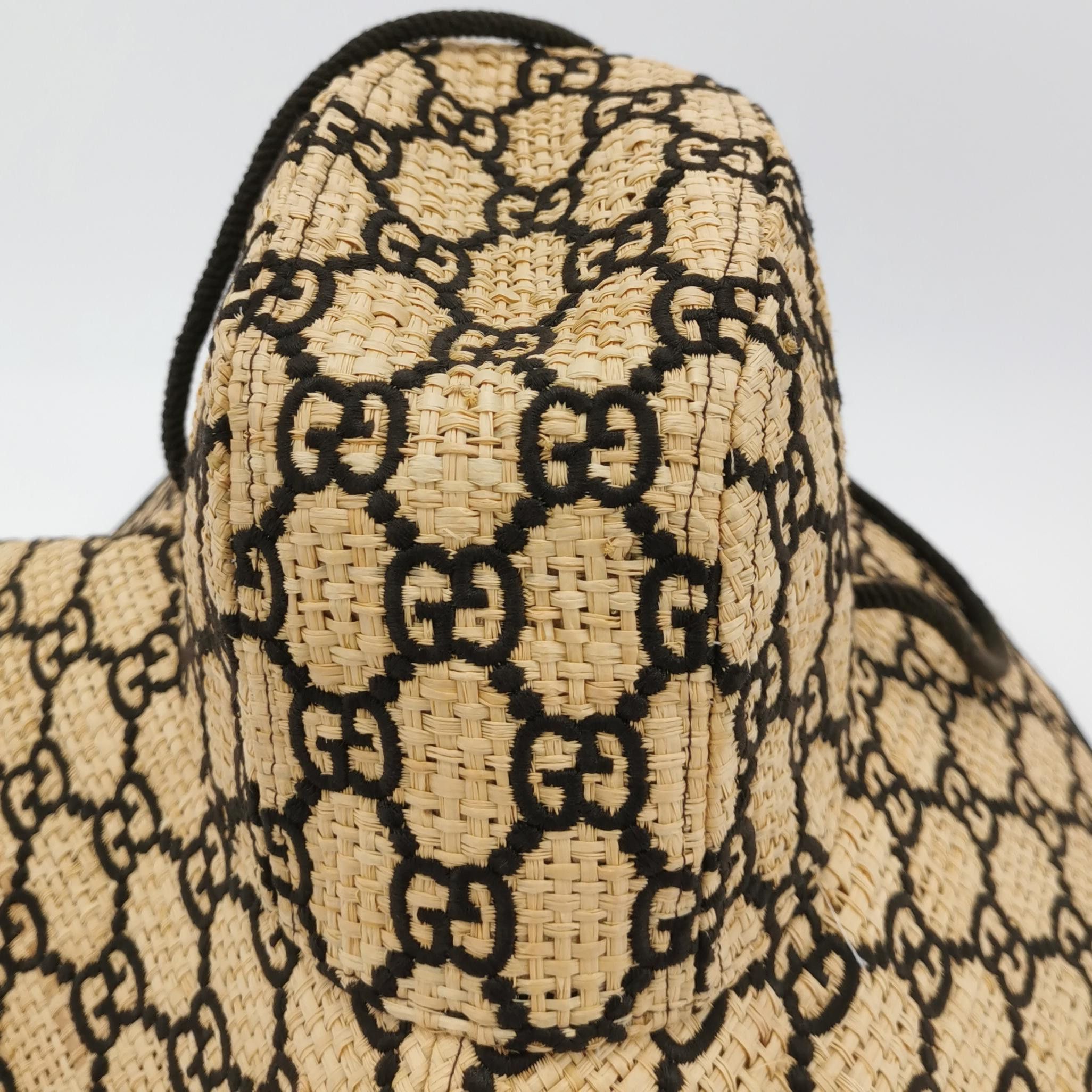 Gucci Gucci Monogram Straw Bucket Hat Size ONE SIZE - 7 Thumbnail