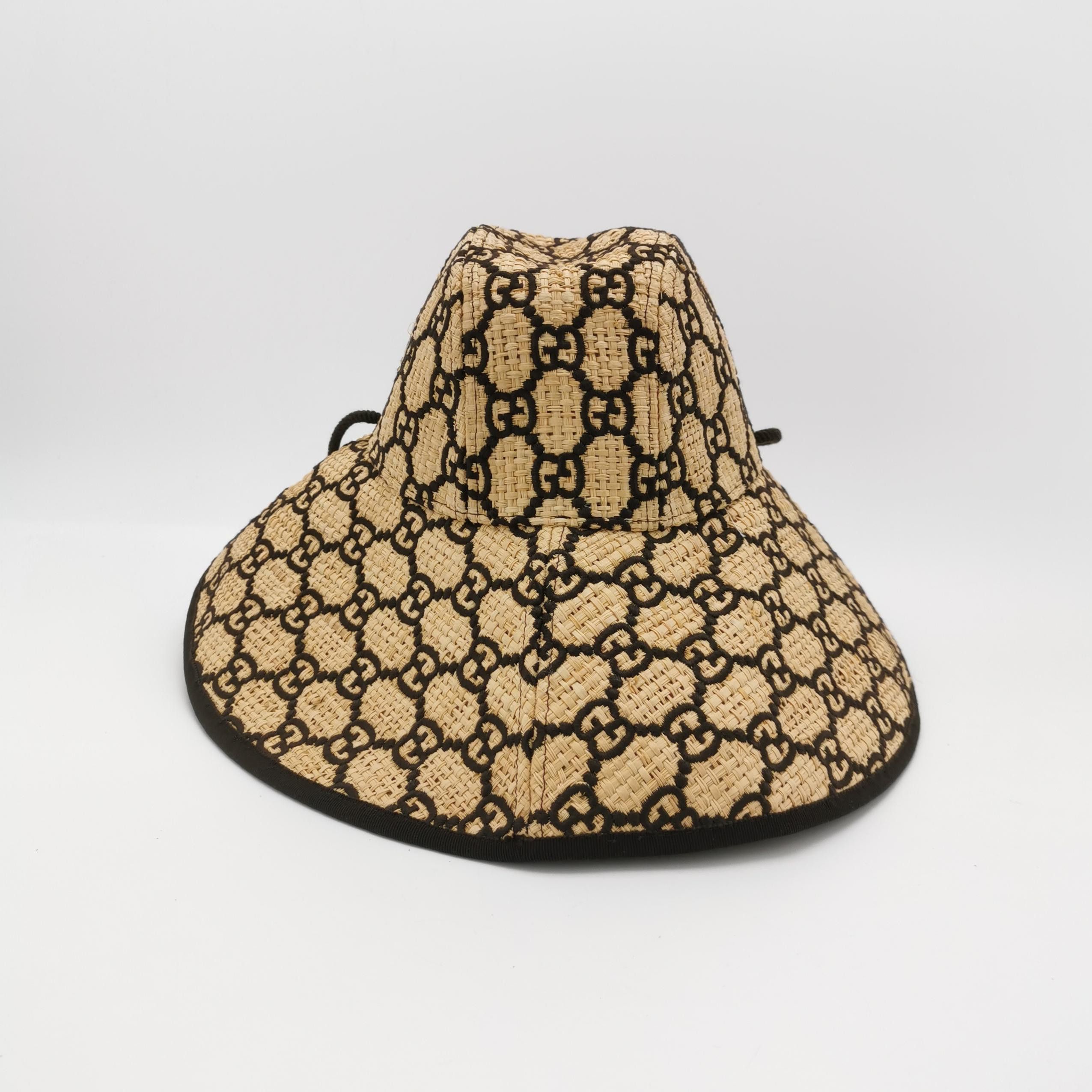 Gucci Gucci Monogram Straw Bucket Hat Size ONE SIZE - 3 Thumbnail
