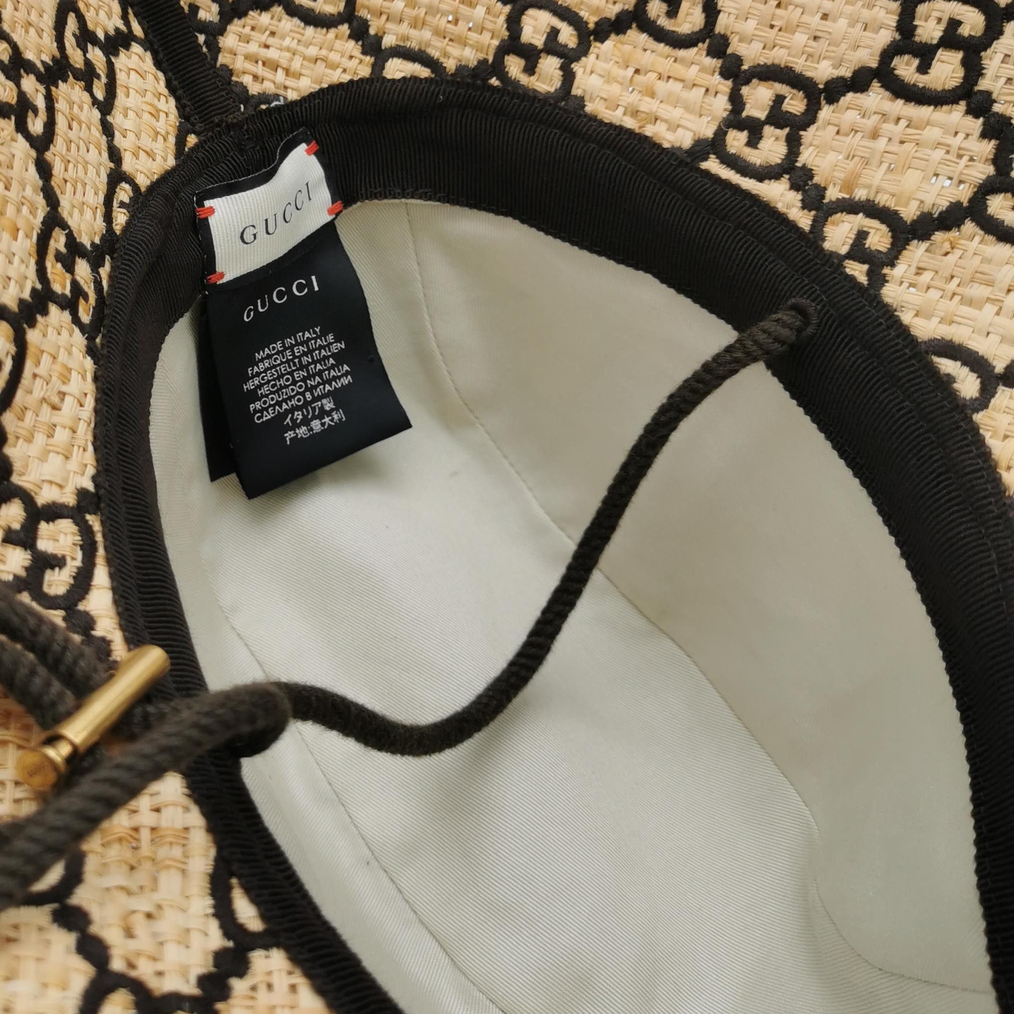 Gucci Gucci Monogram Straw Bucket Hat Size ONE SIZE - 5 Thumbnail