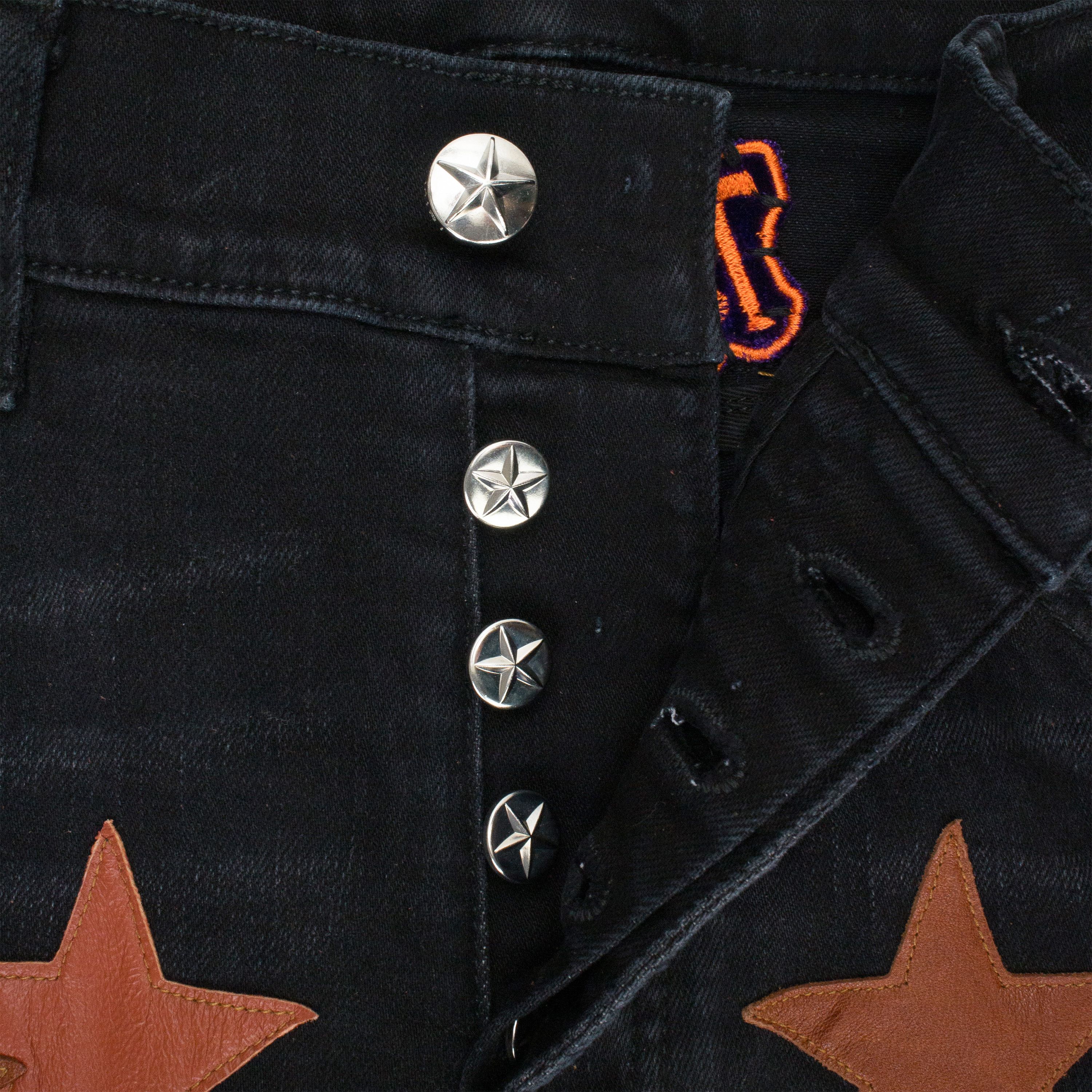 Amiri Amiri STAR APPLIQUE CHEMIST AGED BLACK JEANS Size 34 Size US 34 / EU 50 - 5 Thumbnail
