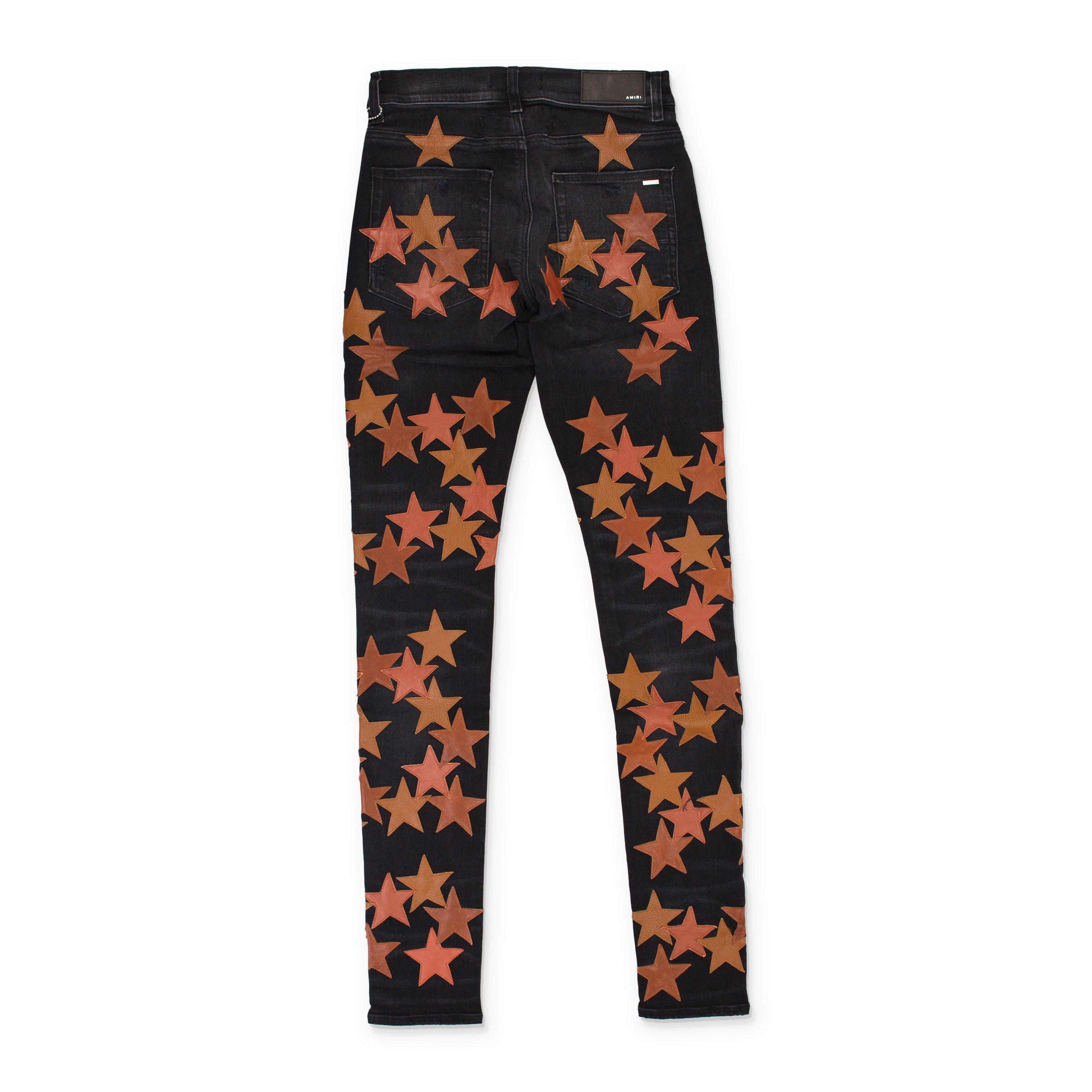 Amiri Amiri STAR APPLIQUE CHEMIST AGED BLACK JEANS Size 34 Size US 34 / EU 50 - 2 Thumbnail