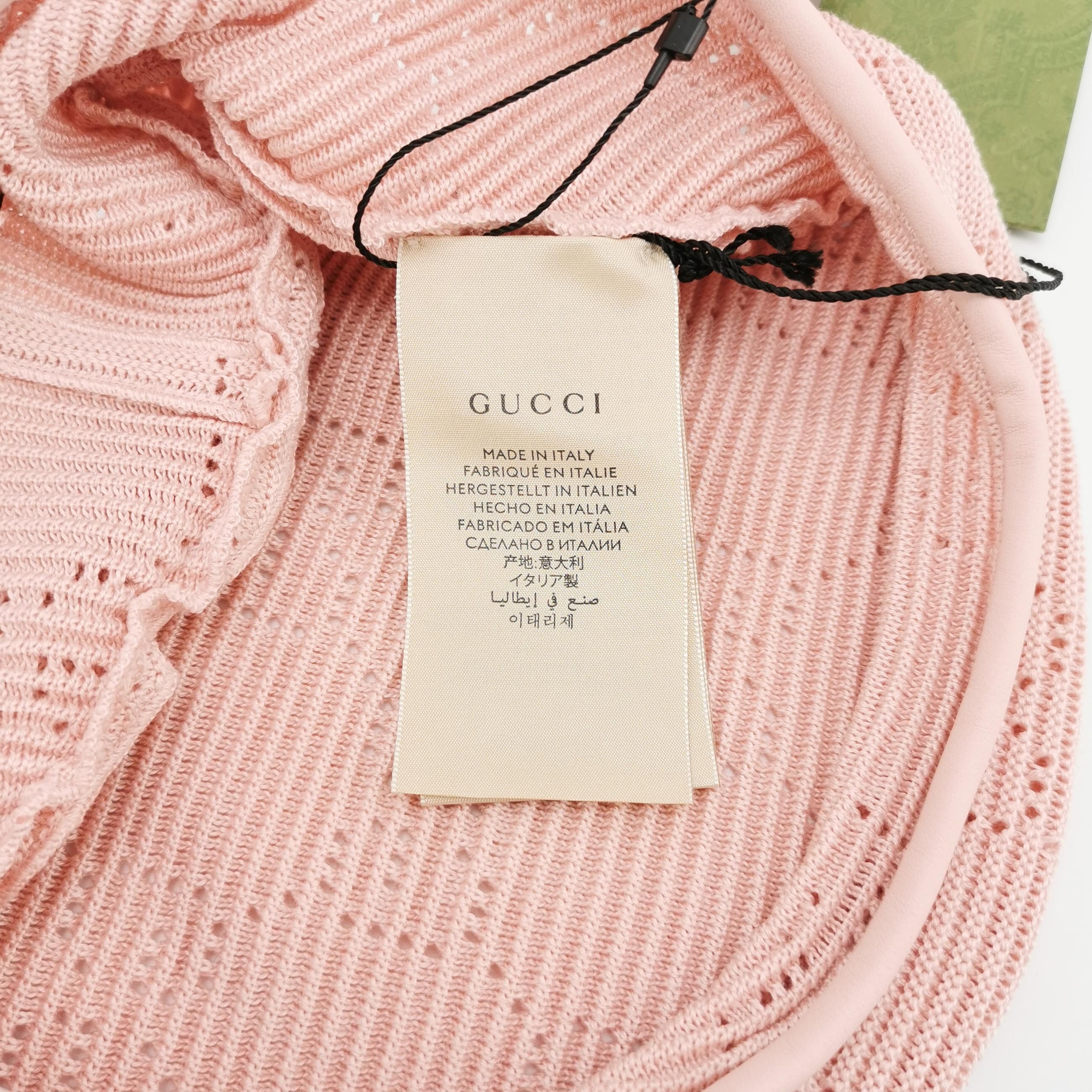 Gucci Gucci Pink Knit Bow Beret One Size Size ONE SIZE - 6 Thumbnail