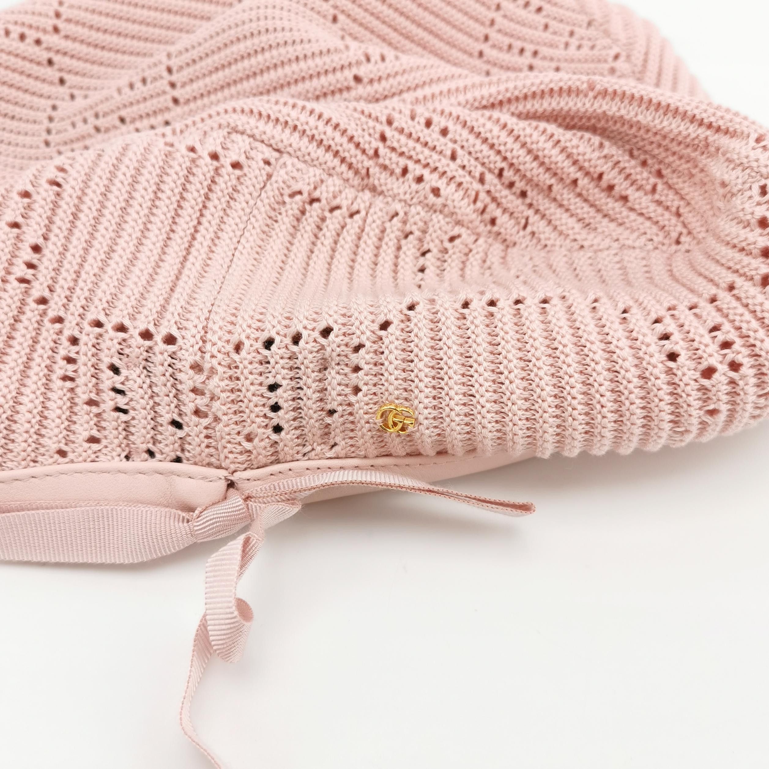 Gucci Gucci Pink Knit Bow Beret One Size Size ONE SIZE - 4 Thumbnail