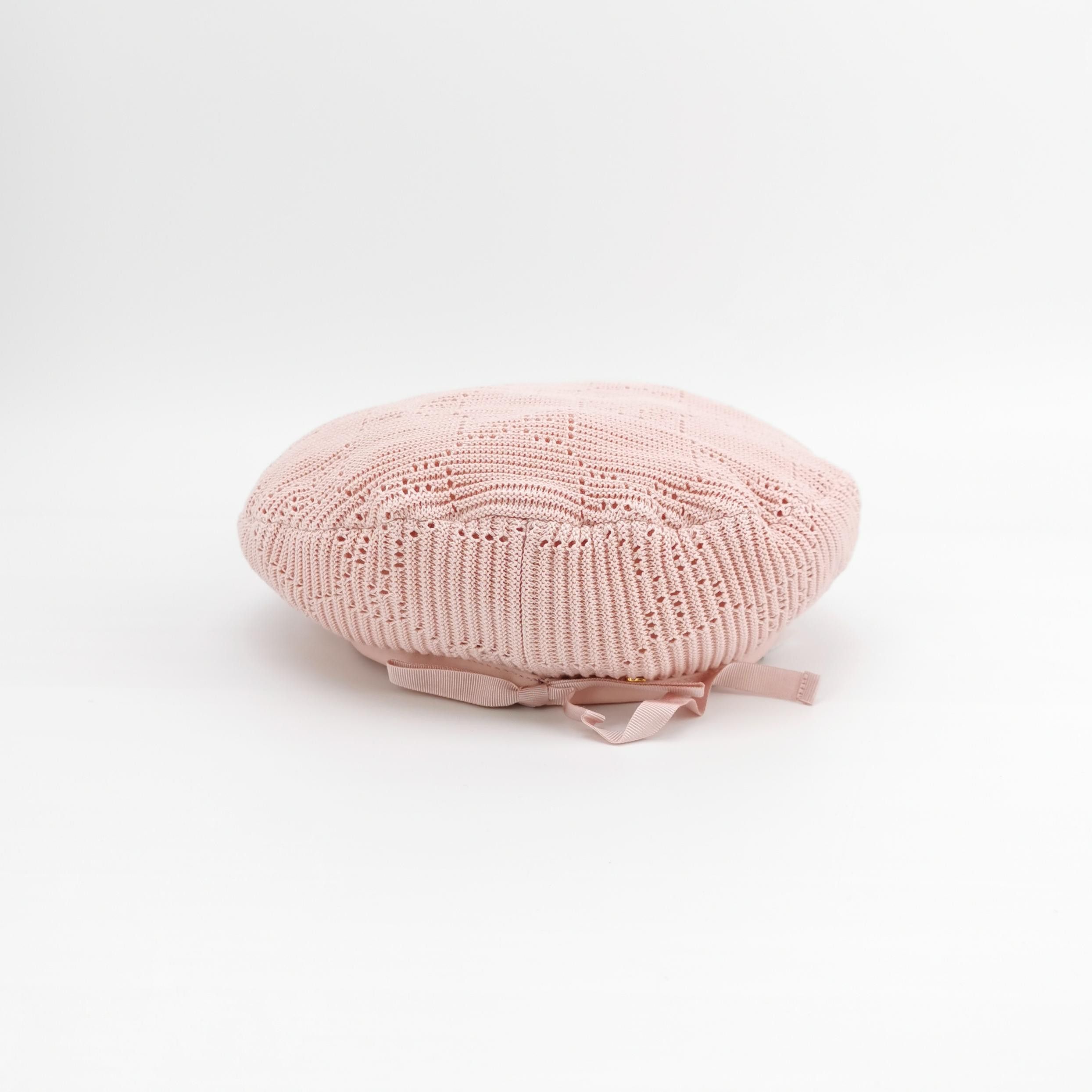Gucci Gucci Pink Knit Bow Beret One Size Size ONE SIZE - 3 Thumbnail