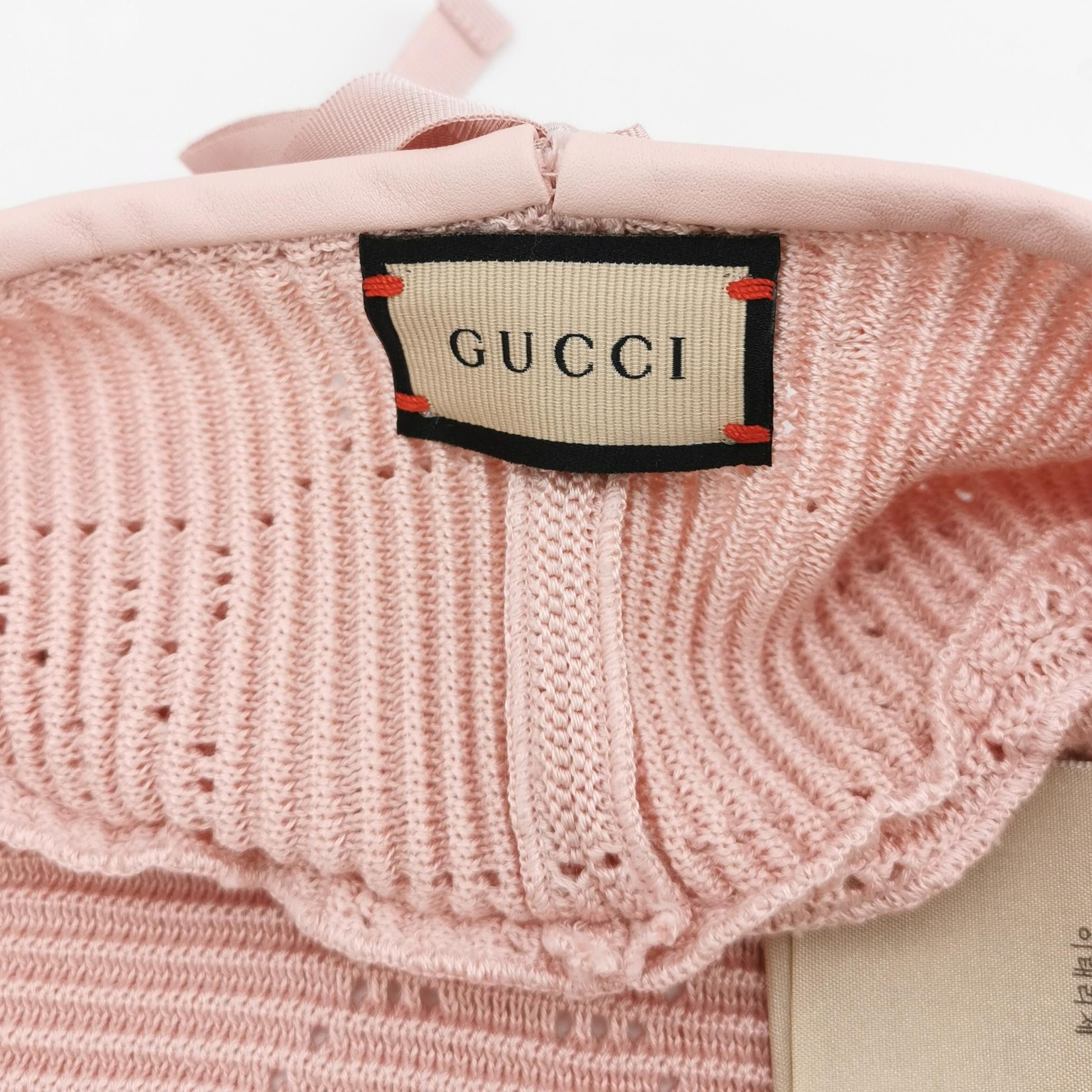 Gucci Gucci Pink Knit Bow Beret One Size Size ONE SIZE - 5 Thumbnail