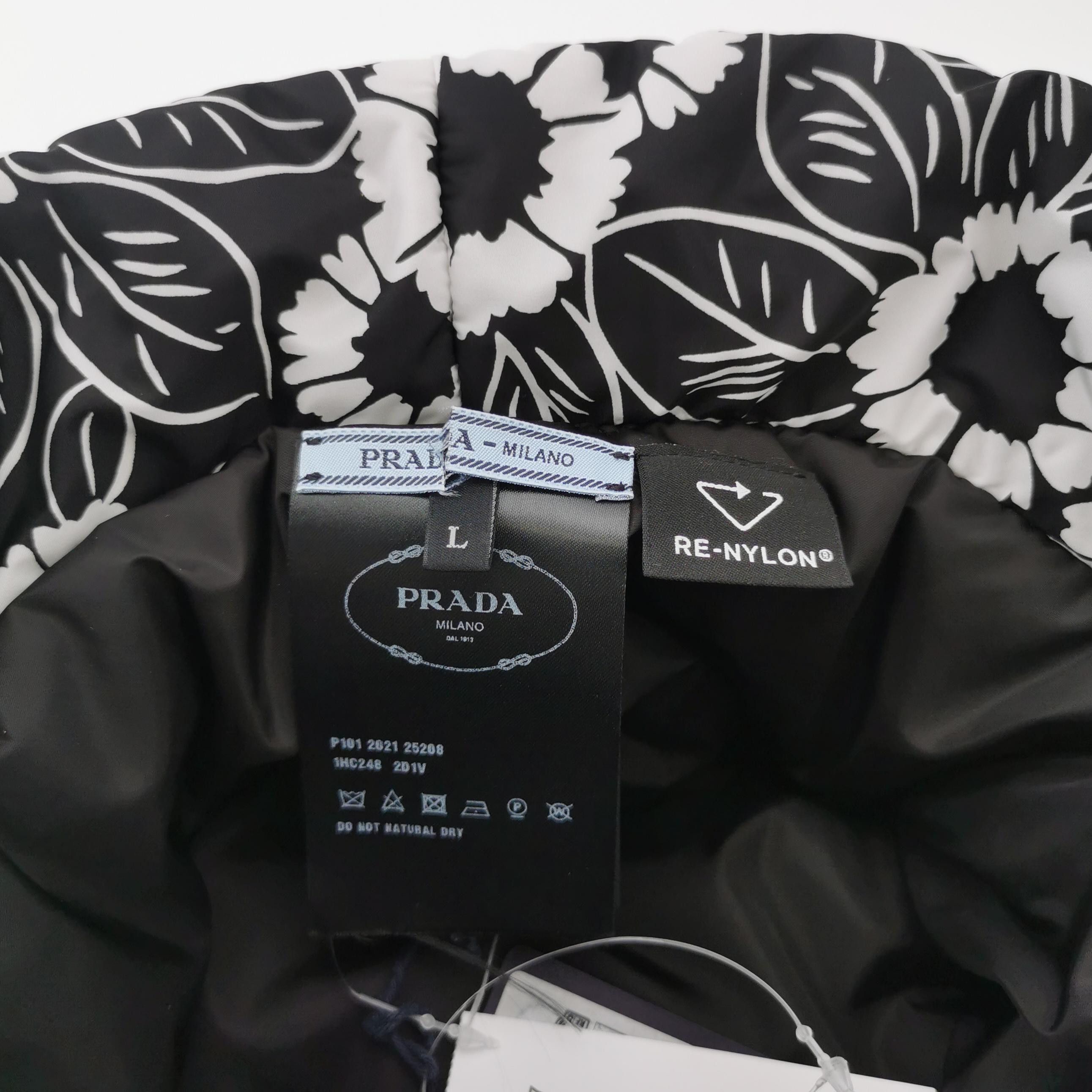 Prada Prada Floral Re-Nylon Bucket Hat Size L Size ONE SIZE - 5 Thumbnail