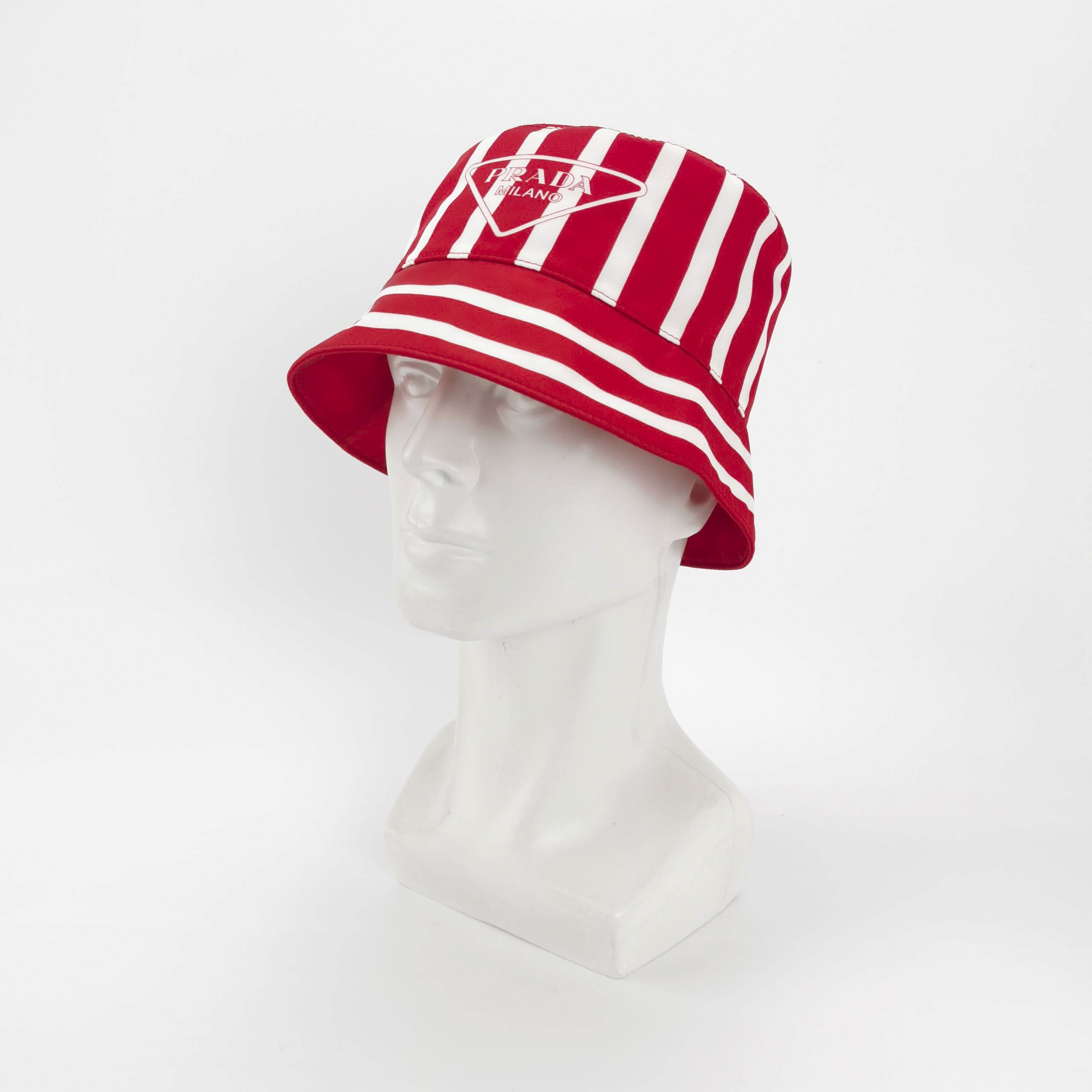 Prada Prada Striped Triangle Logo Bucket Hat Size S Size ONE SIZE - 2 Thumbnail