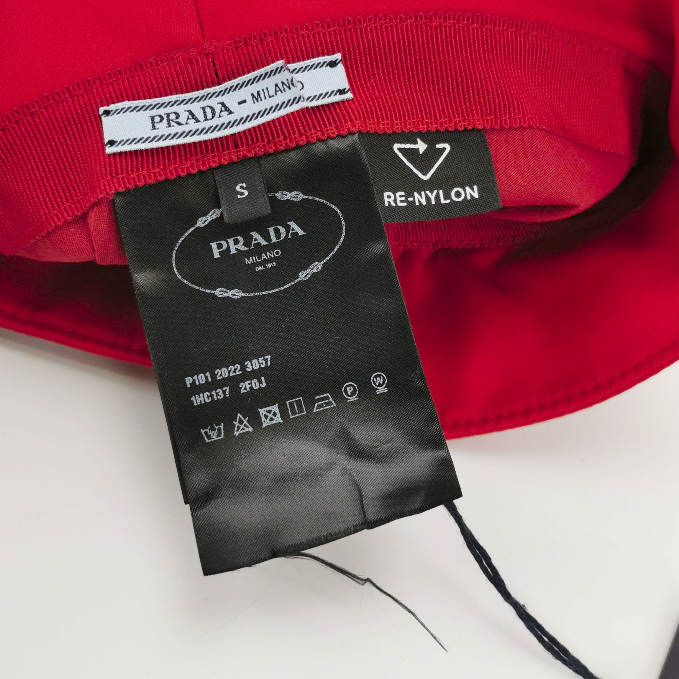 Prada Prada Striped Triangle Logo Bucket Hat Size S Size ONE SIZE - 5 Thumbnail
