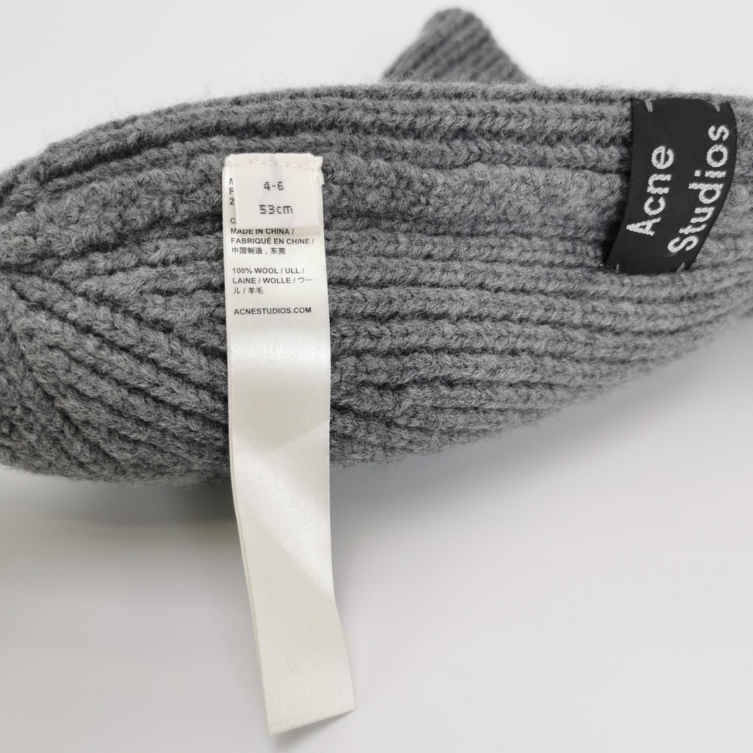 Acne Studios Acne Studios Face Ribbed Beanie Size One Size Size ONE SIZE - 6 Thumbnail