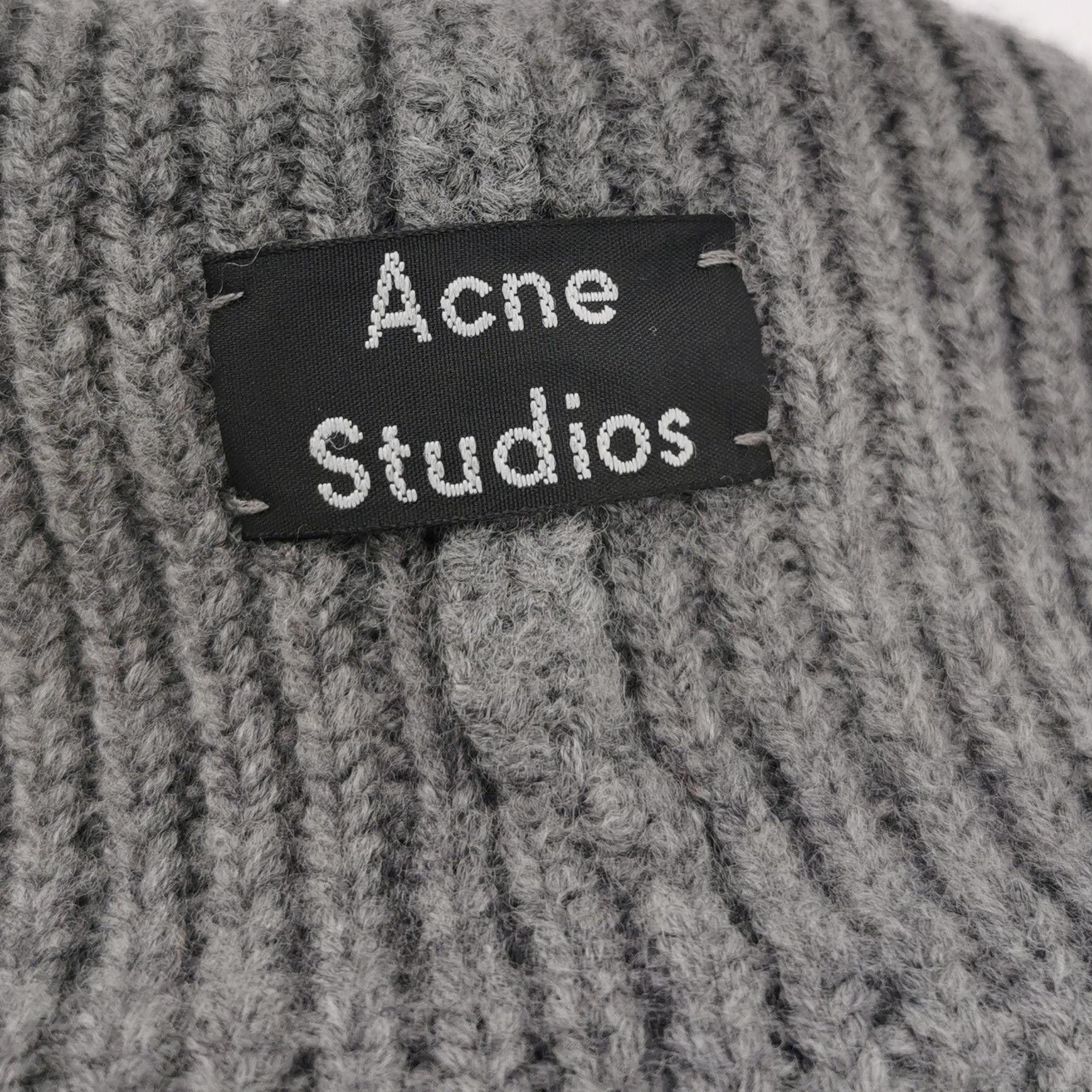Acne Studios Acne Studios Face Ribbed Beanie Size One Size Size ONE SIZE - 5 Thumbnail