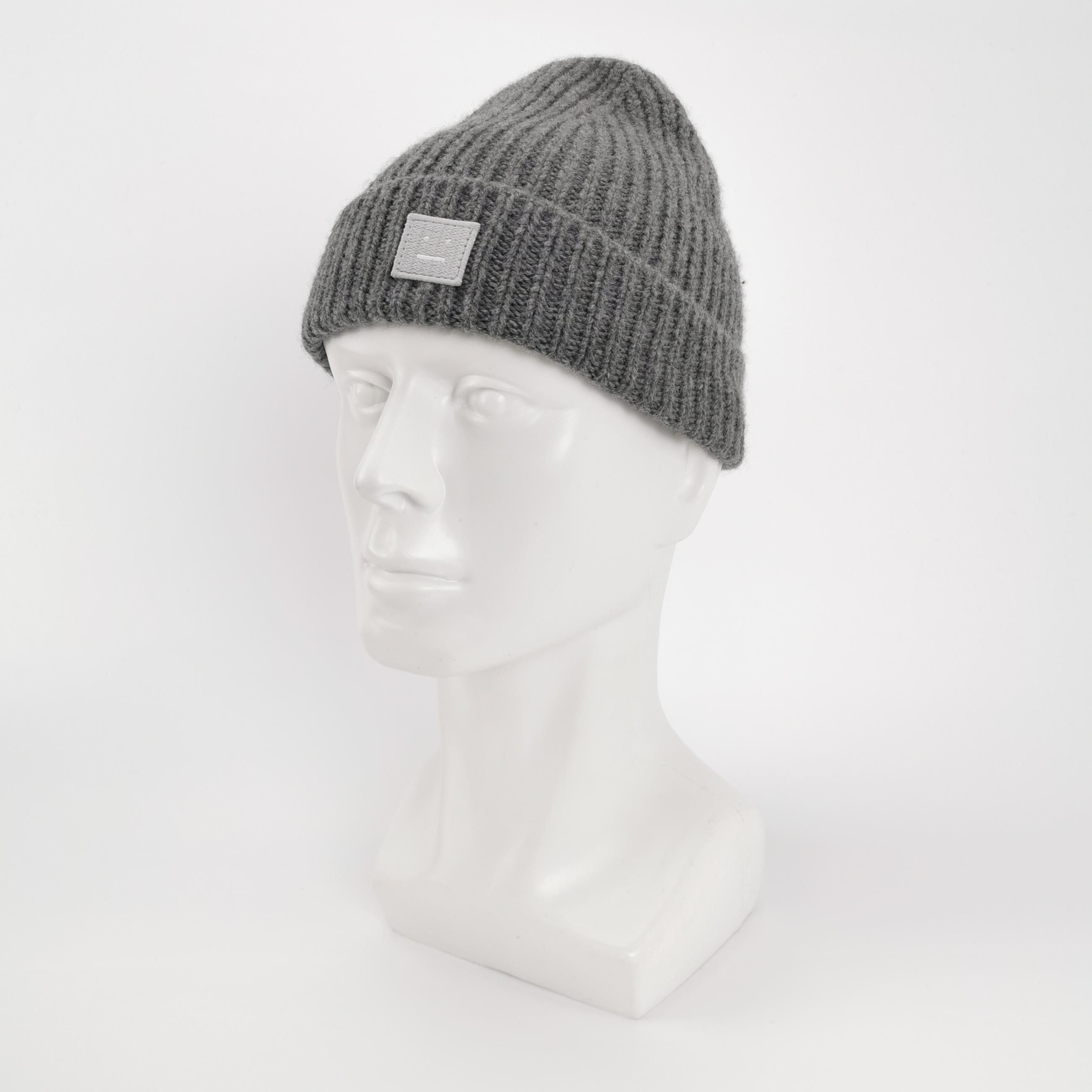 Acne Studios Acne Studios Face Ribbed Beanie Size One Size Size ONE SIZE - 2 Thumbnail