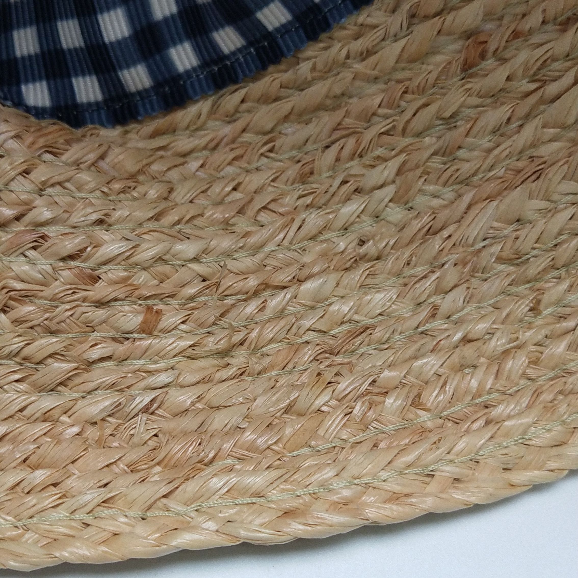 Miu Miu Miu Miu Gingham Ribbon Straw Bucket Hat Size S Size ONE SIZE - 8 Thumbnail