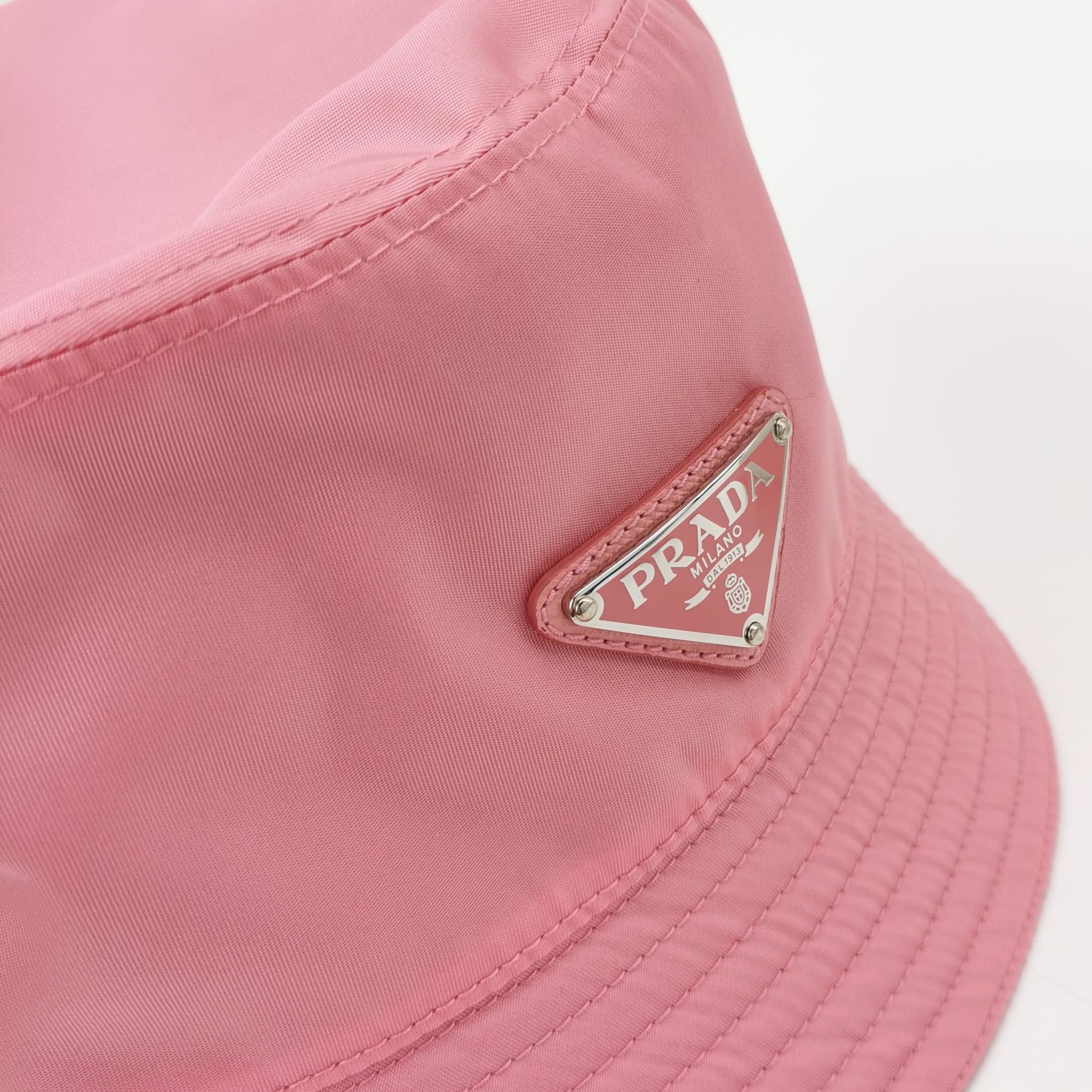 Prada Prada Logo Nylon Bucket Hat Size S Size ONE SIZE - 4 Thumbnail