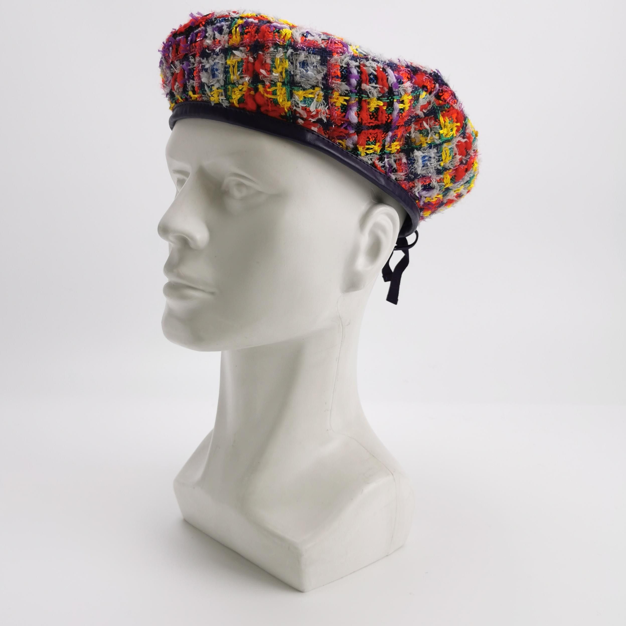 Gucci Gucci Multicolor Tweed Beret Hat Size XL Size ONE SIZE - 2 Thumbnail