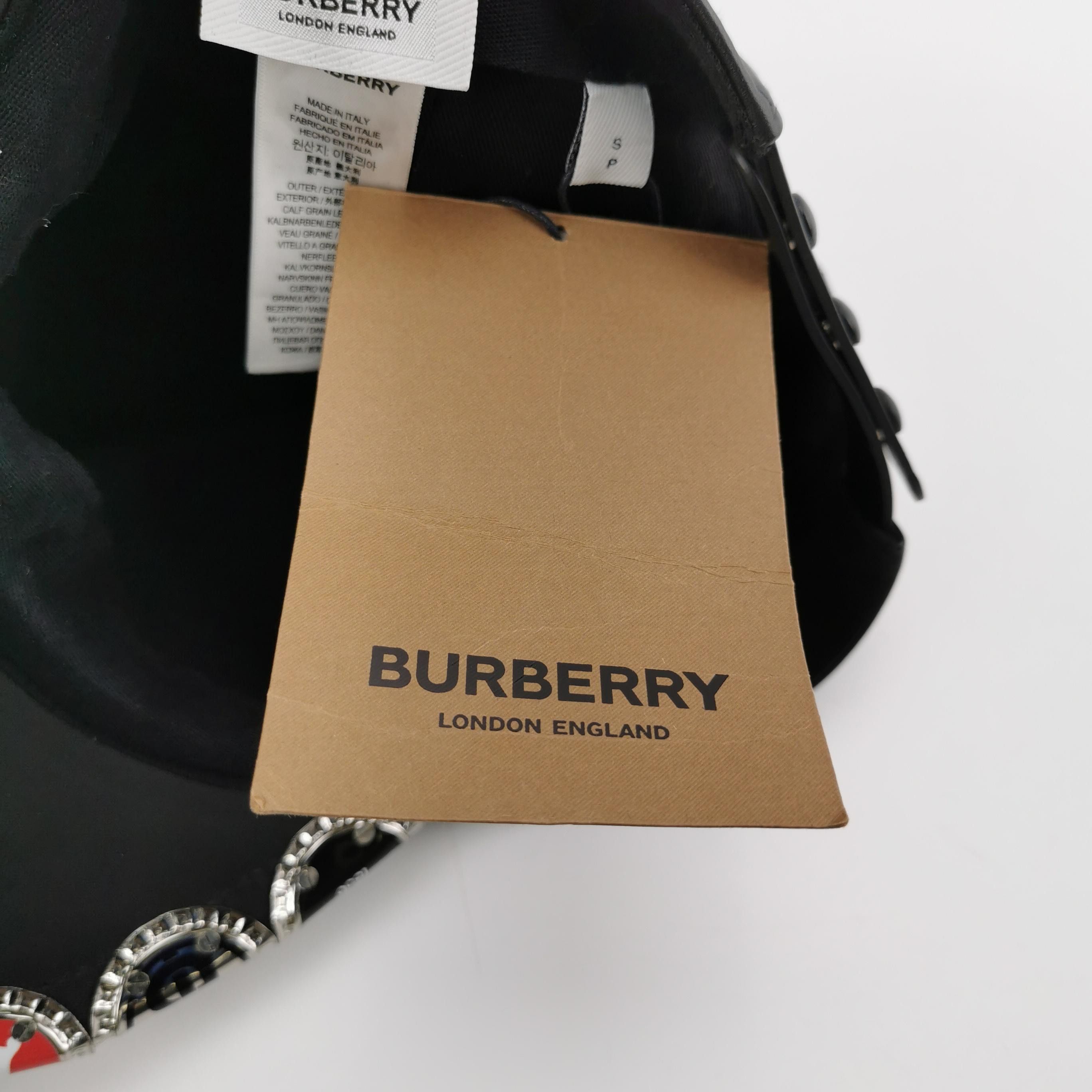 Burberry Burberry Bottle Cap Detail Leather Baseball Cap Size S Size ONE SIZE - 7 Thumbnail