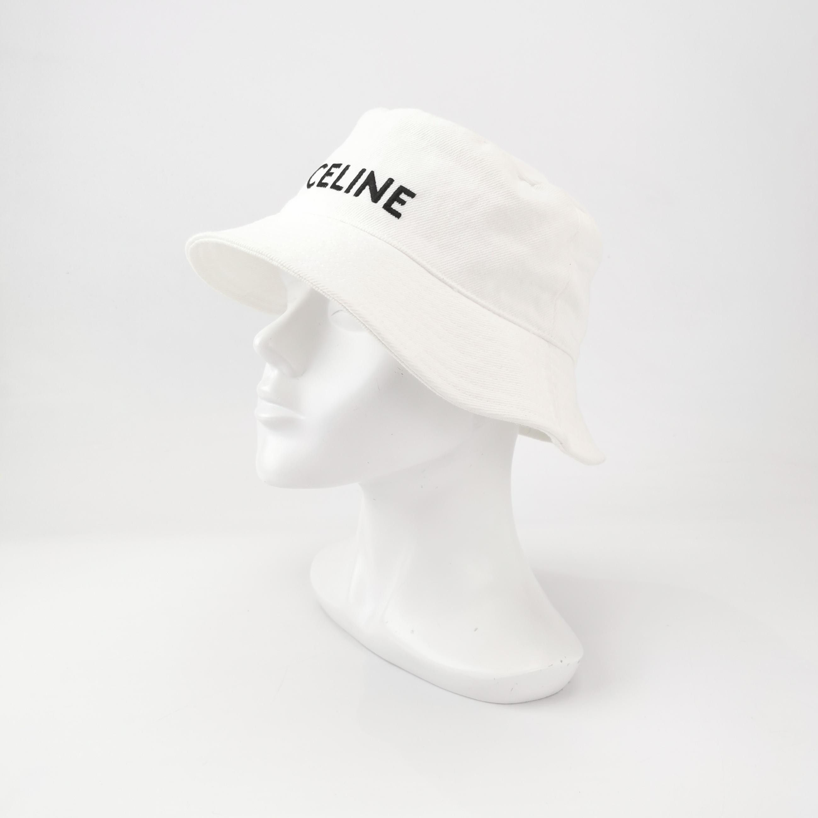 Celine Celine Logo Cotton Bucket Hat Size M Size ONE SIZE - 2 Thumbnail