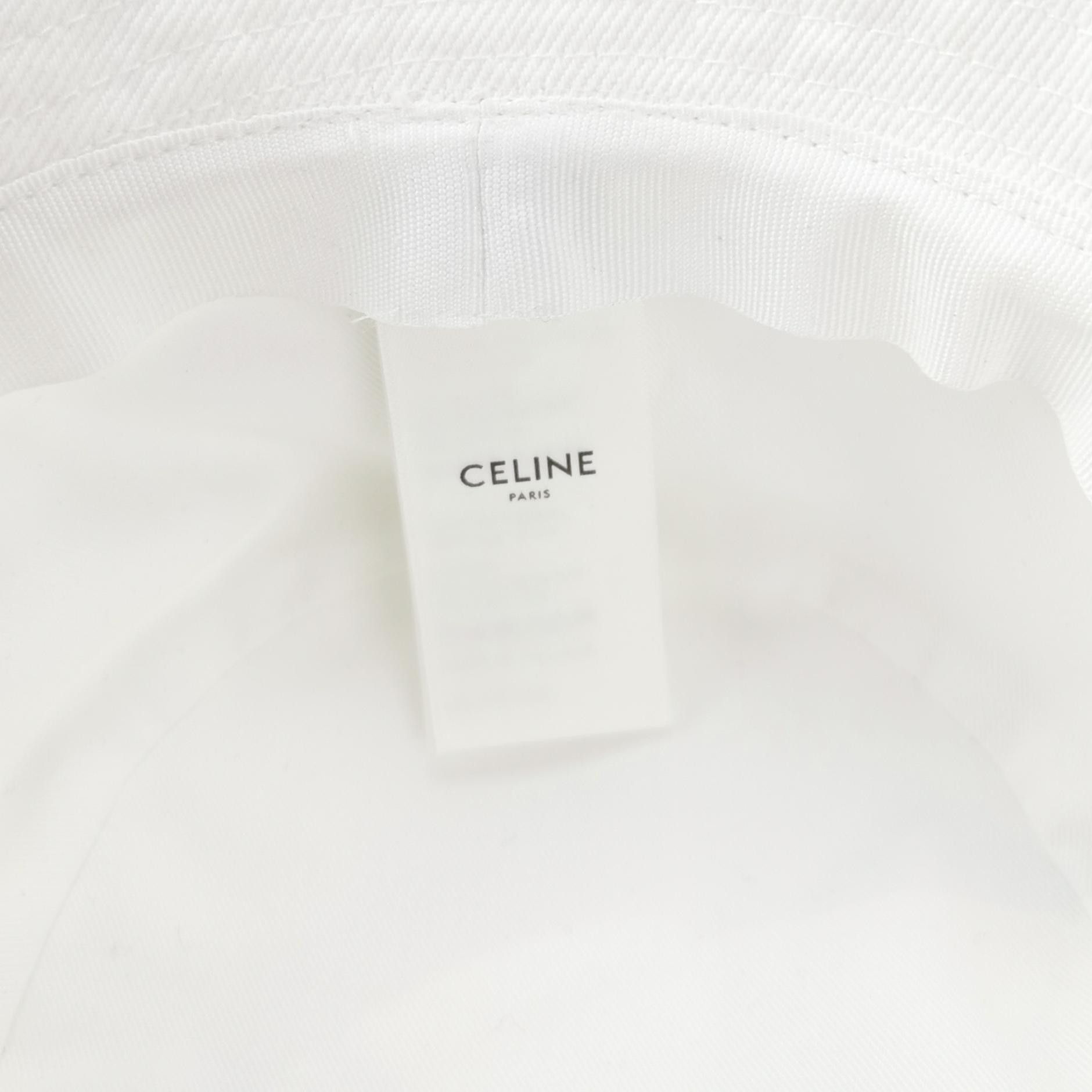 Celine Celine Logo Cotton Bucket Hat Size M Size ONE SIZE - 4 Thumbnail