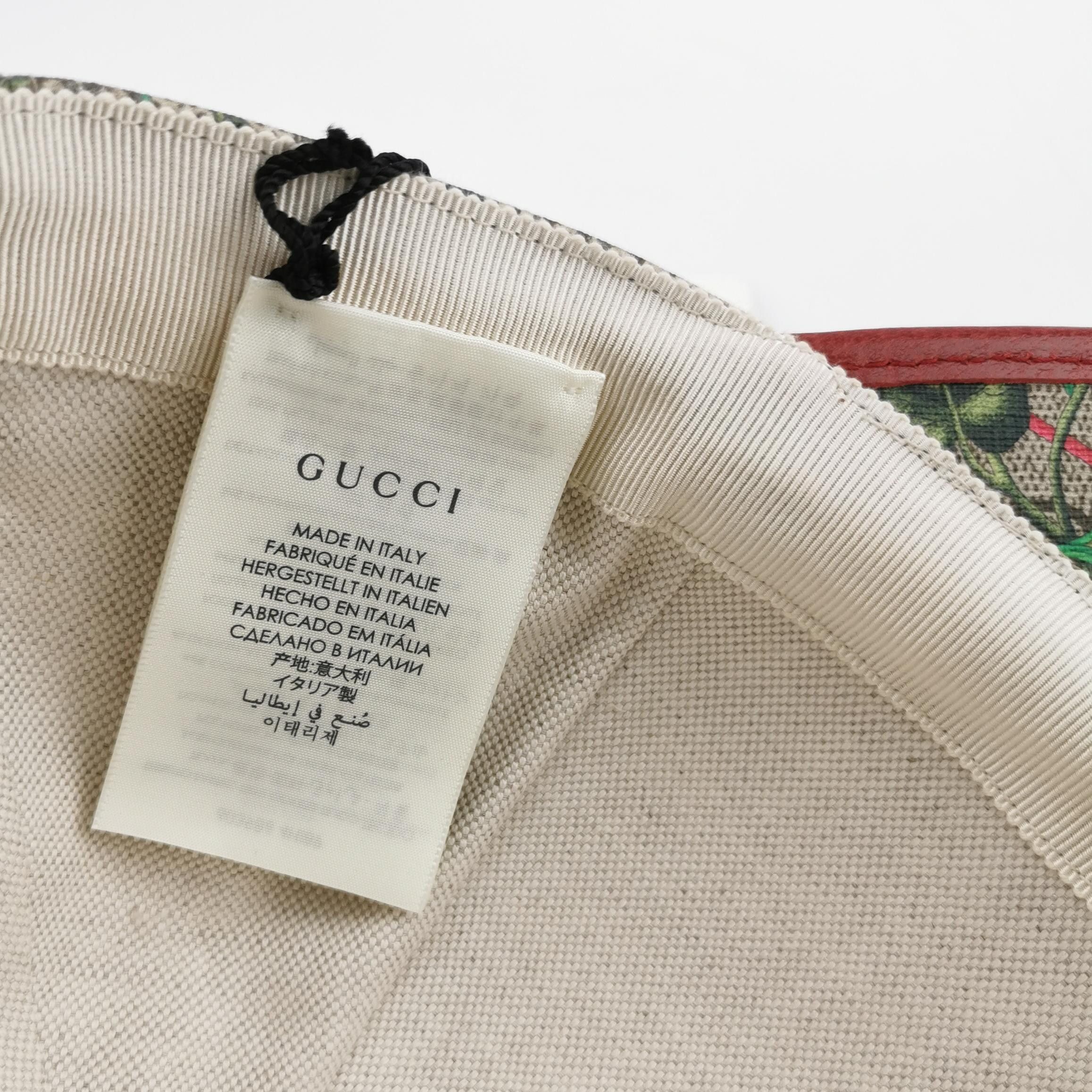 Gucci Gucci Floral GG Supreme Baseball Hat S Size ONE SIZE - 6 Thumbnail