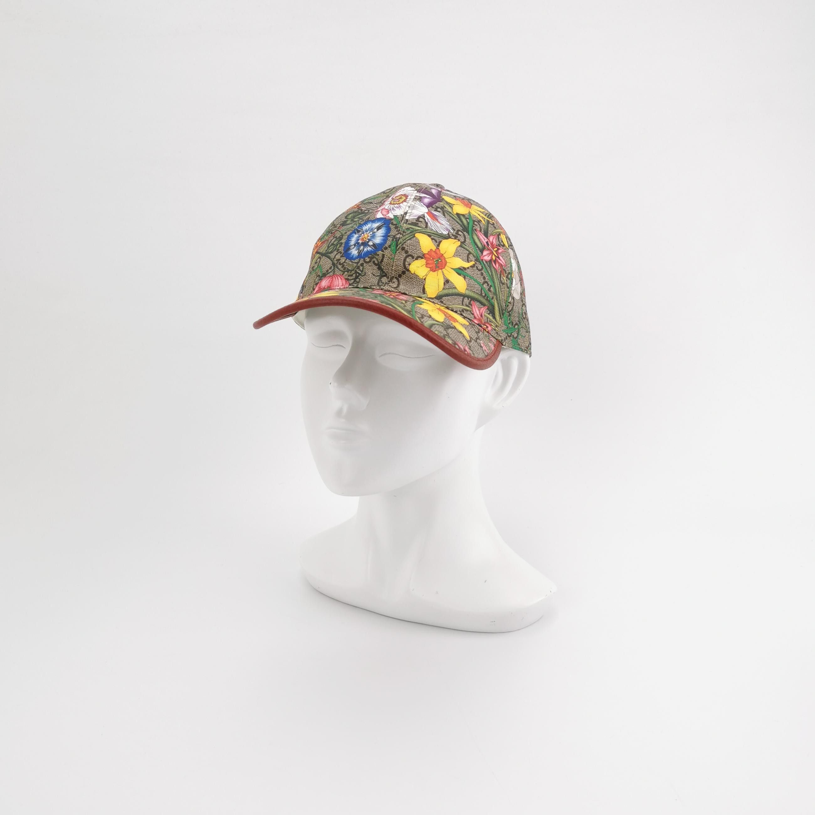 Gucci Gucci Floral GG Supreme Baseball Hat S Size ONE SIZE - 2 Thumbnail