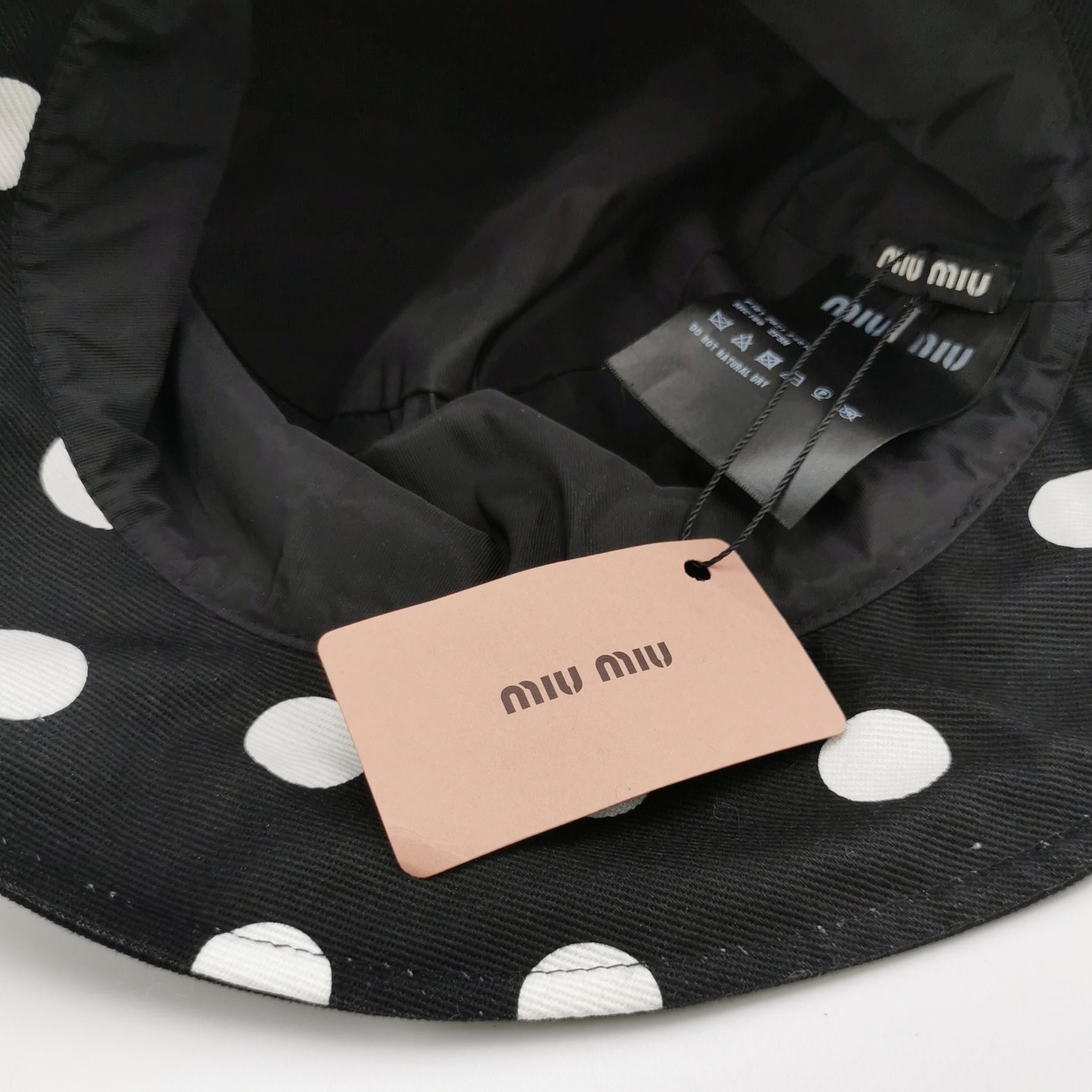 Miu Miu Miu Miu Polka Dot Bucket Hat ONE SIZE Size ONE SIZE - 5 Thumbnail