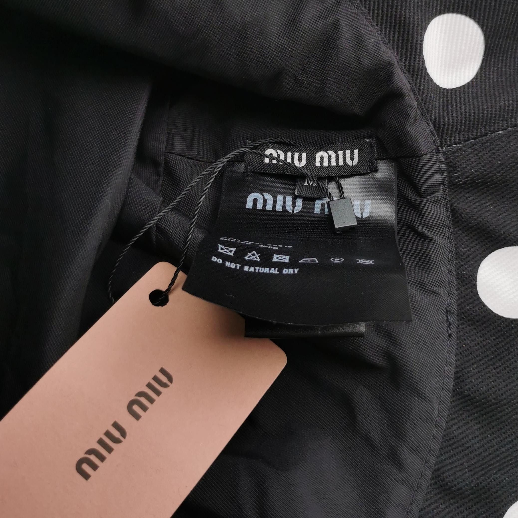 Miu Miu Miu Miu Polka Dot Bucket Hat ONE SIZE Size ONE SIZE - 4 Thumbnail
