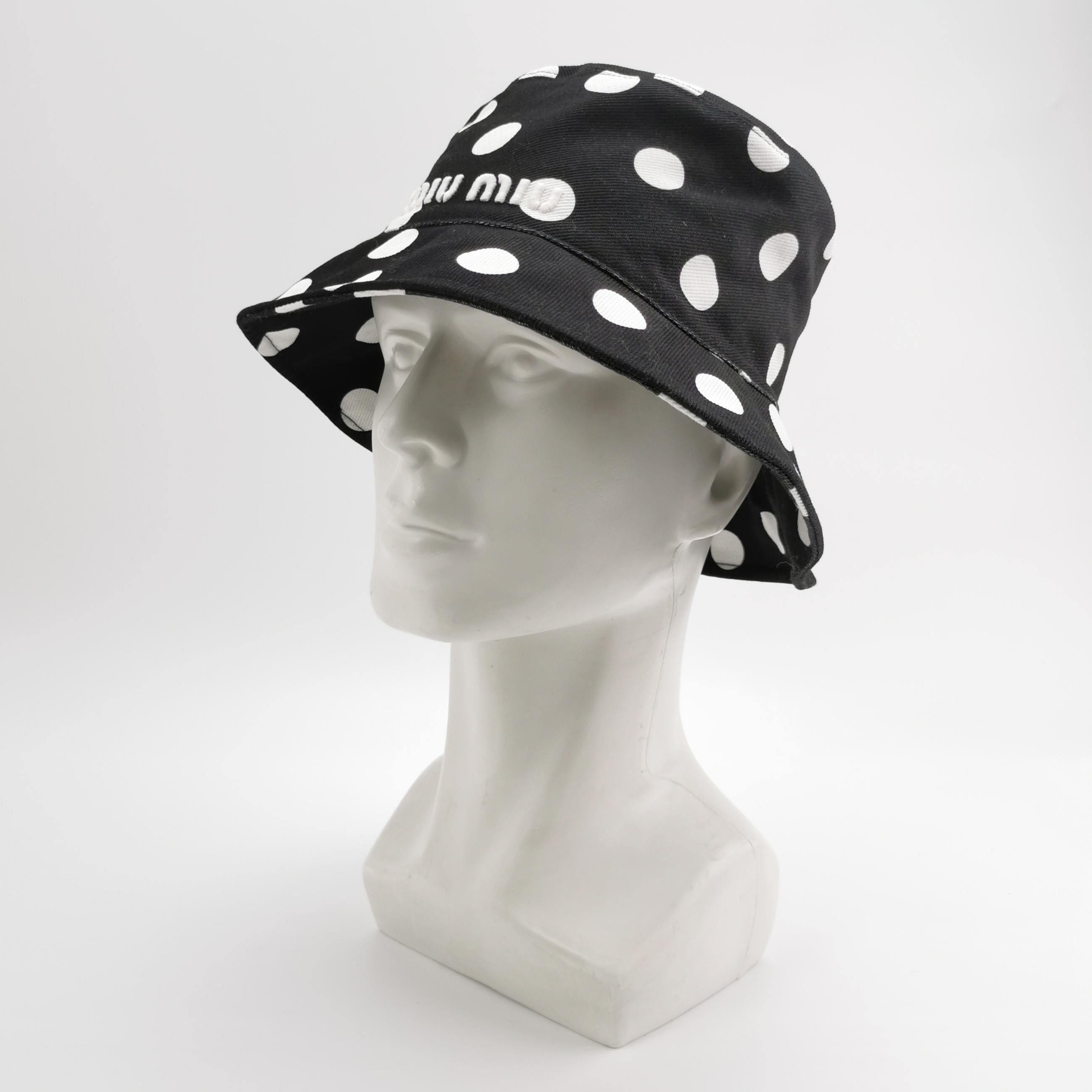 Miu Miu Miu Miu Polka Dot Bucket Hat ONE SIZE Size ONE SIZE - 2 Thumbnail