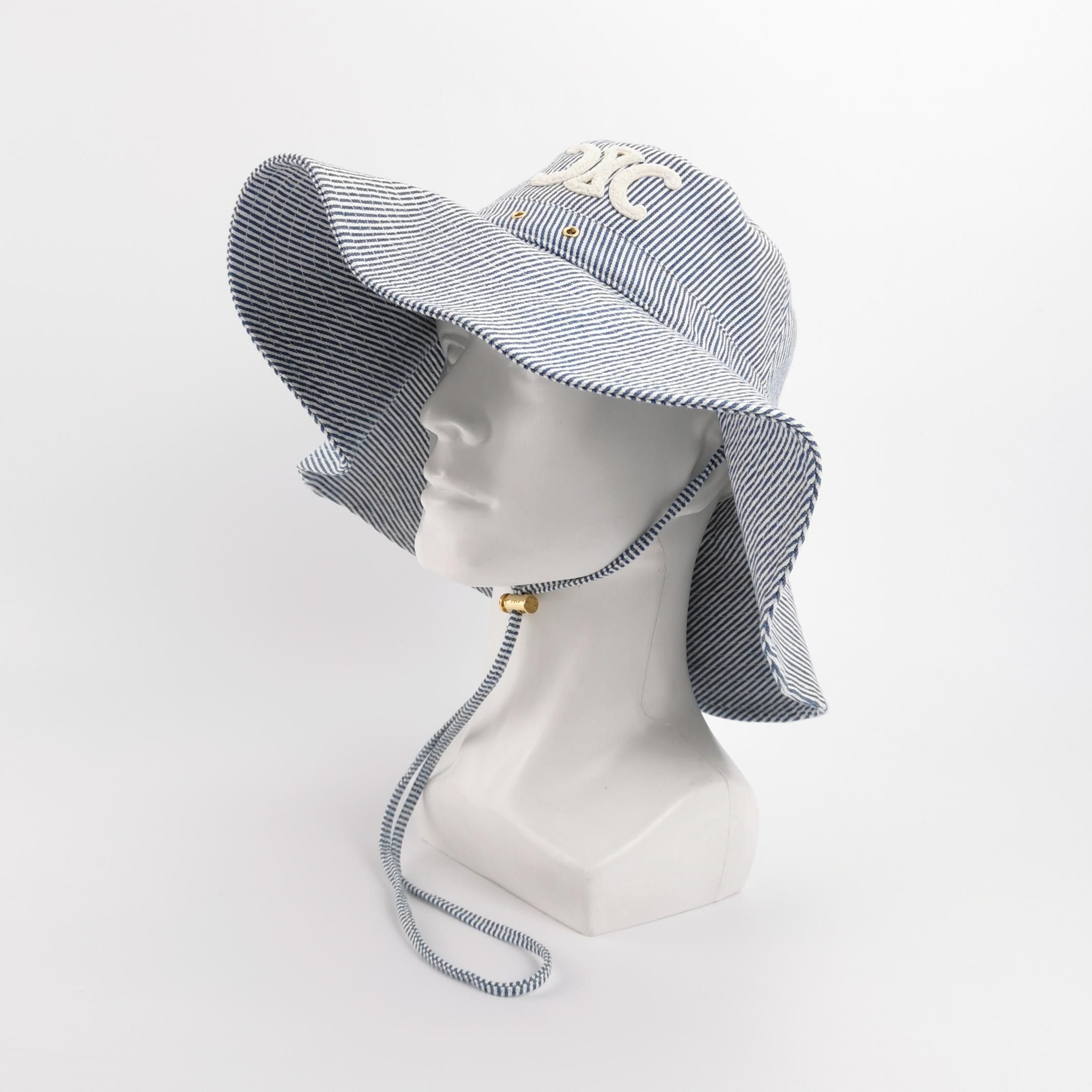 Celine Celine Striped Logo Bucket Hat Size M Size ONE SIZE - 2 Thumbnail