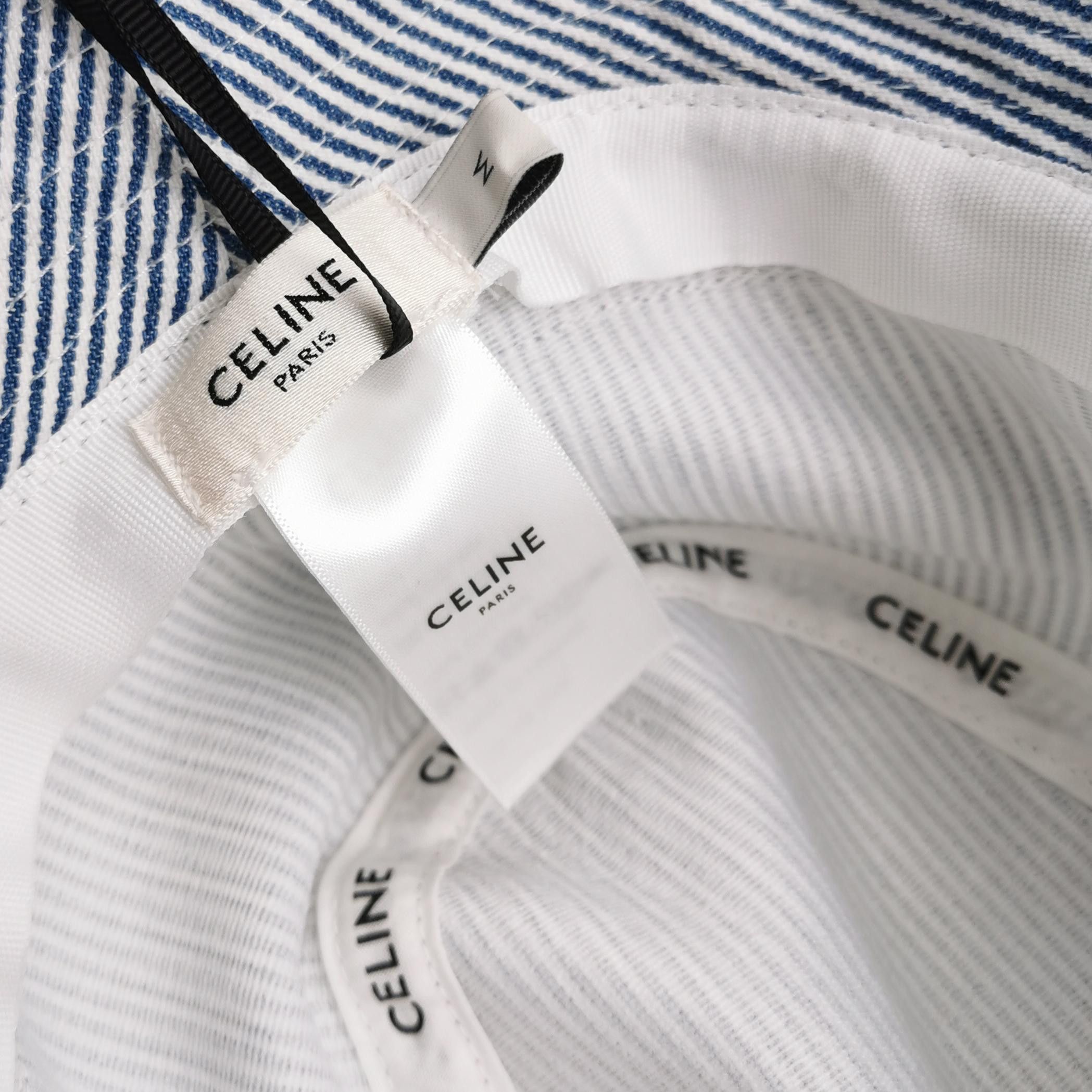 Celine Celine Striped Logo Bucket Hat Size M Size ONE SIZE - 4 Thumbnail