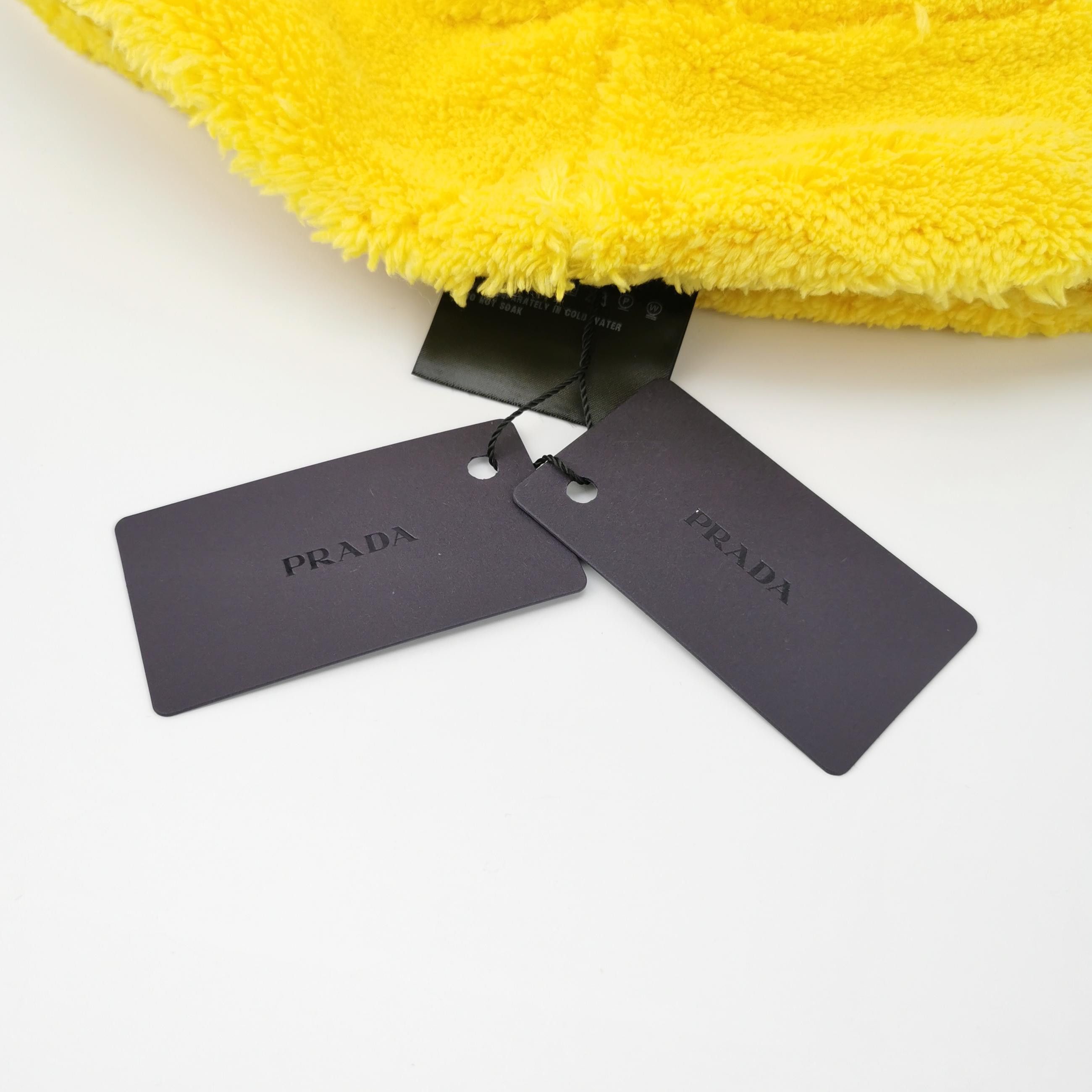 Prada Prada Yellow Terry Logo Bucket Hat Size M Size ONE SIZE - 5 Thumbnail