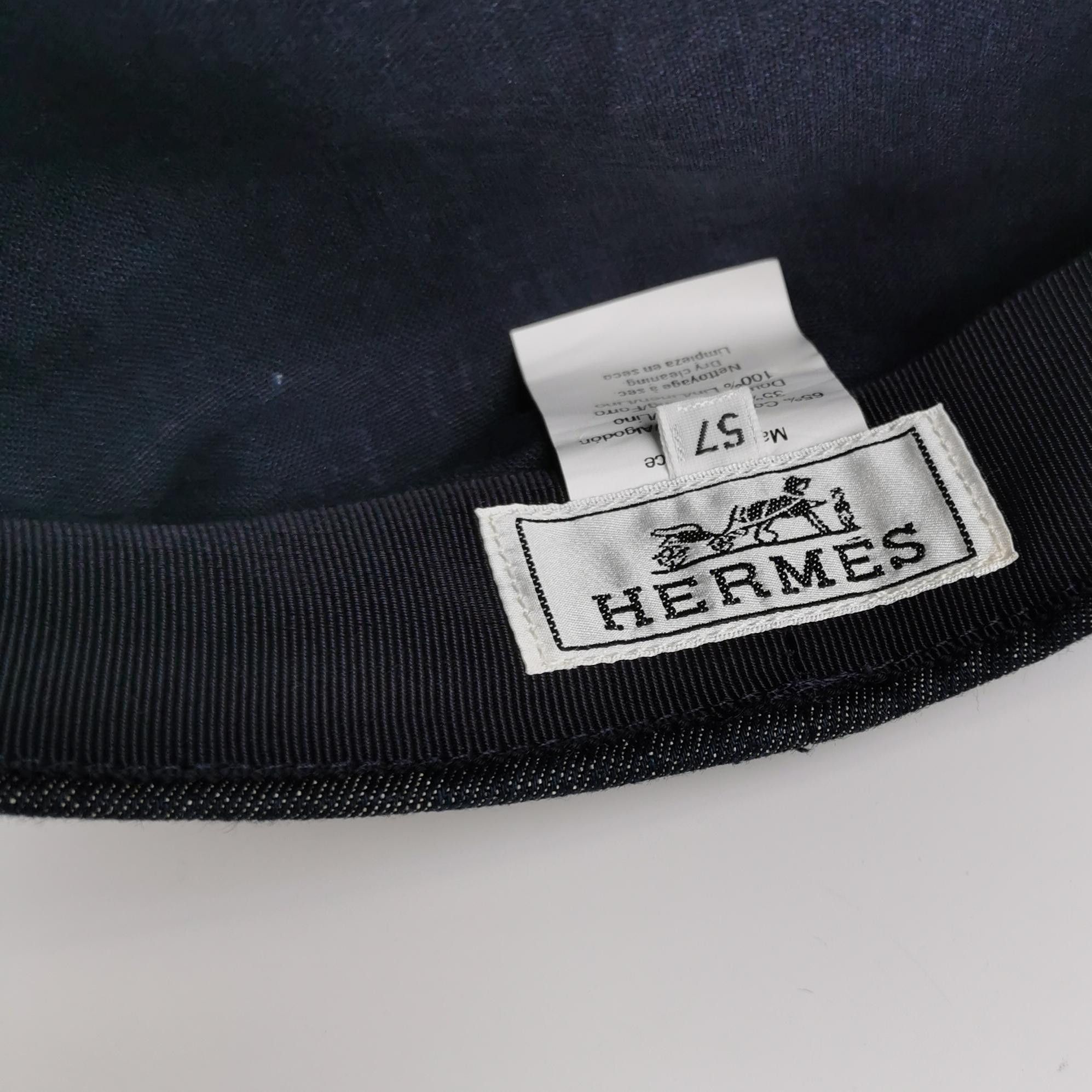 Hermes Hermes Cotton Linen Blend Hat 57 Size ONE SIZE - 4 Thumbnail