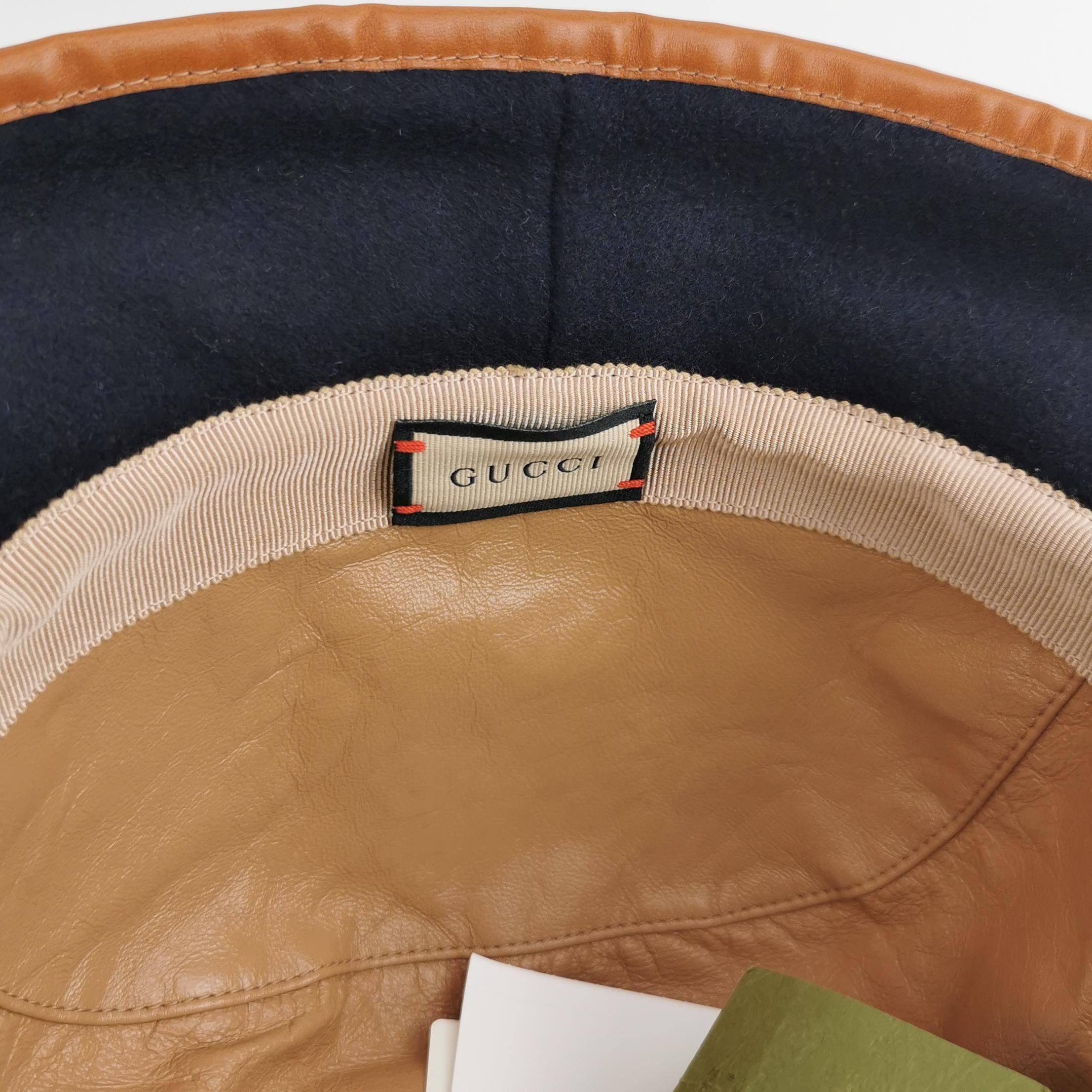 Gucci Gucci GG Logo Wool Blend Bucket Hat Size M Size ONE SIZE - 4 Thumbnail