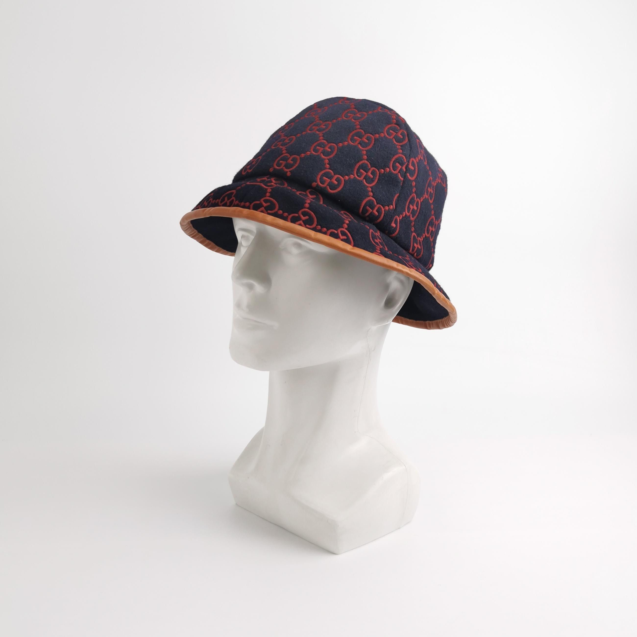 Gucci Gucci GG Logo Wool Blend Bucket Hat Size M Size ONE SIZE - 2 Thumbnail