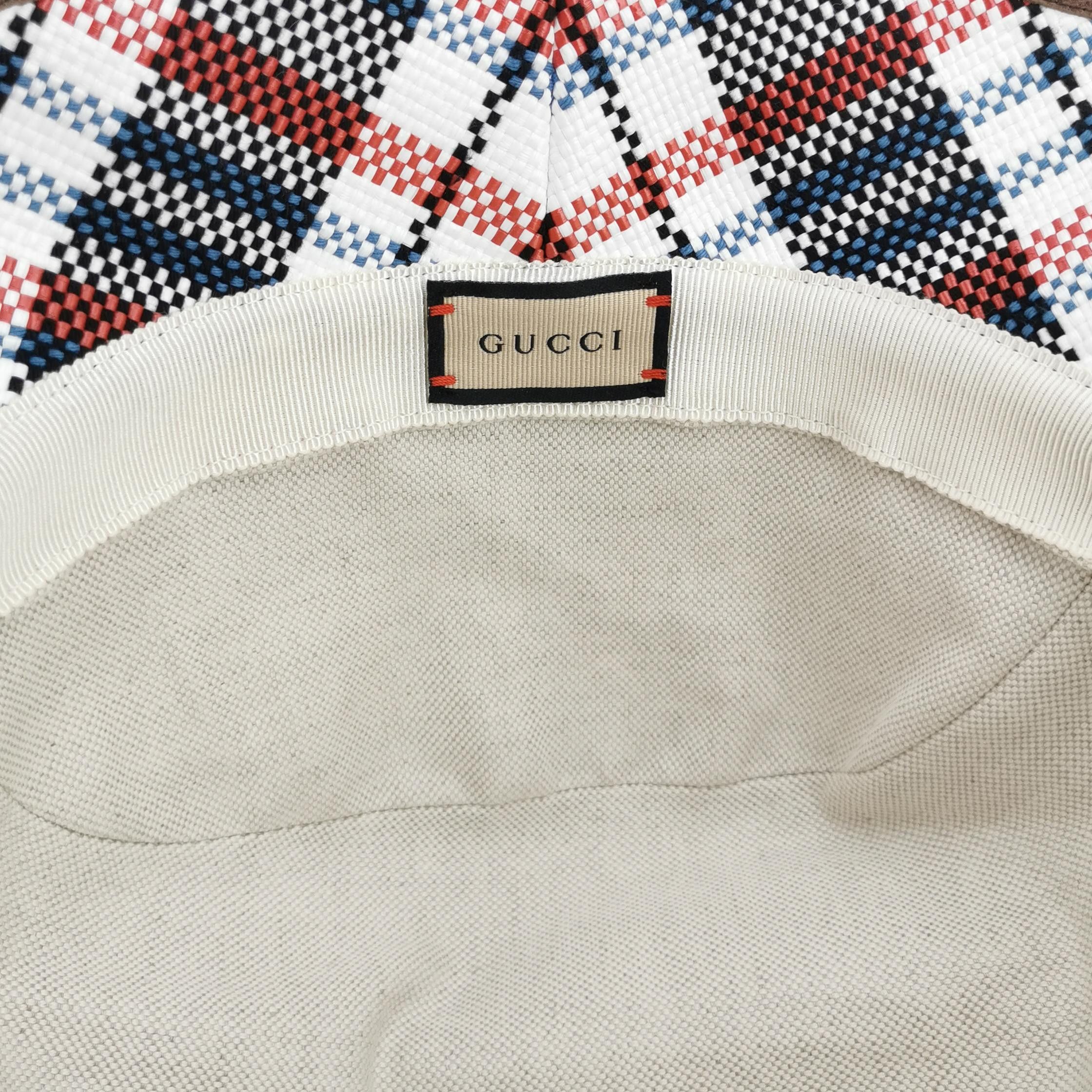 Gucci Gucci Logo Plaid Bucket Hat Size M Size ONE SIZE - 4 Thumbnail
