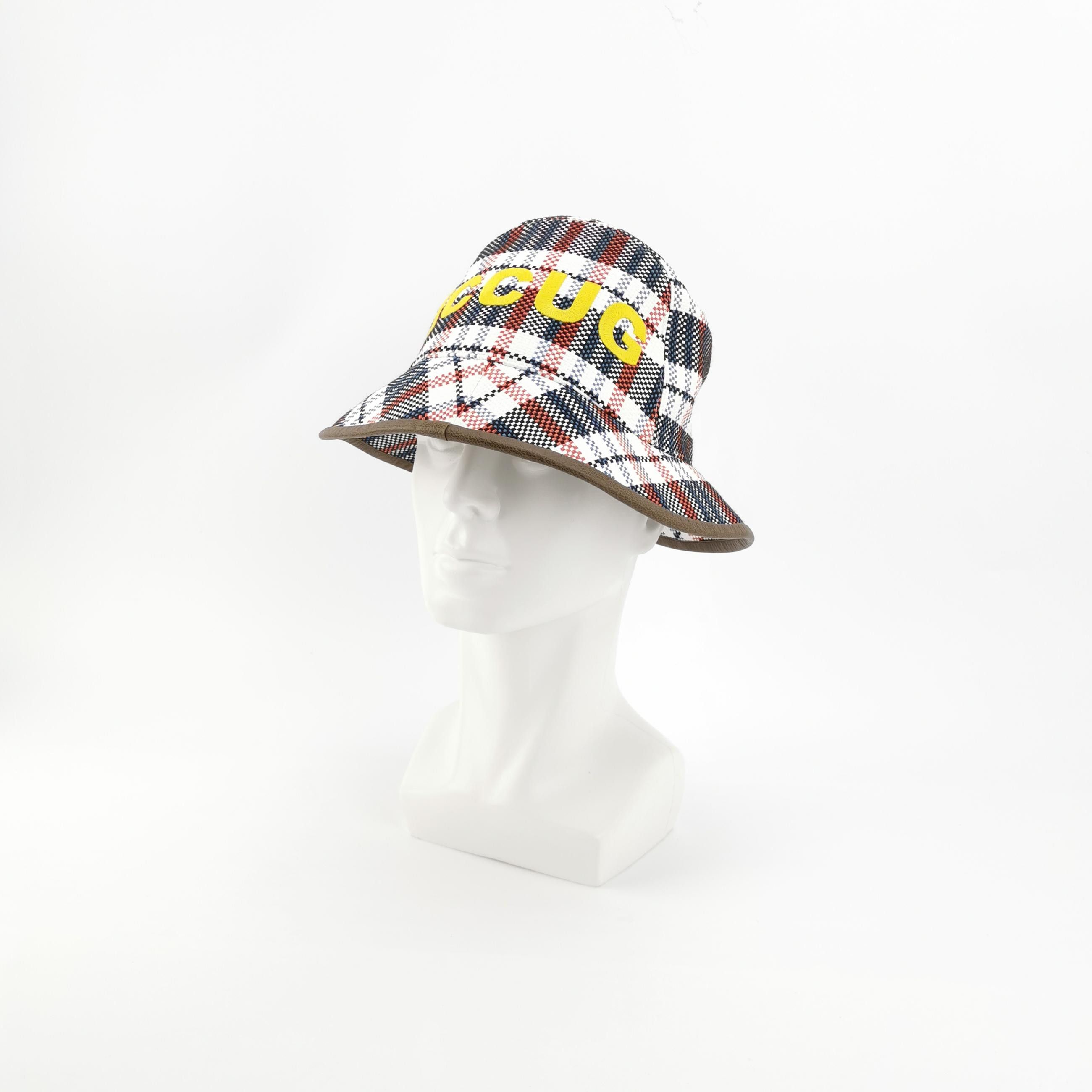 Gucci Gucci Logo Plaid Bucket Hat Size M Size ONE SIZE - 2 Thumbnail