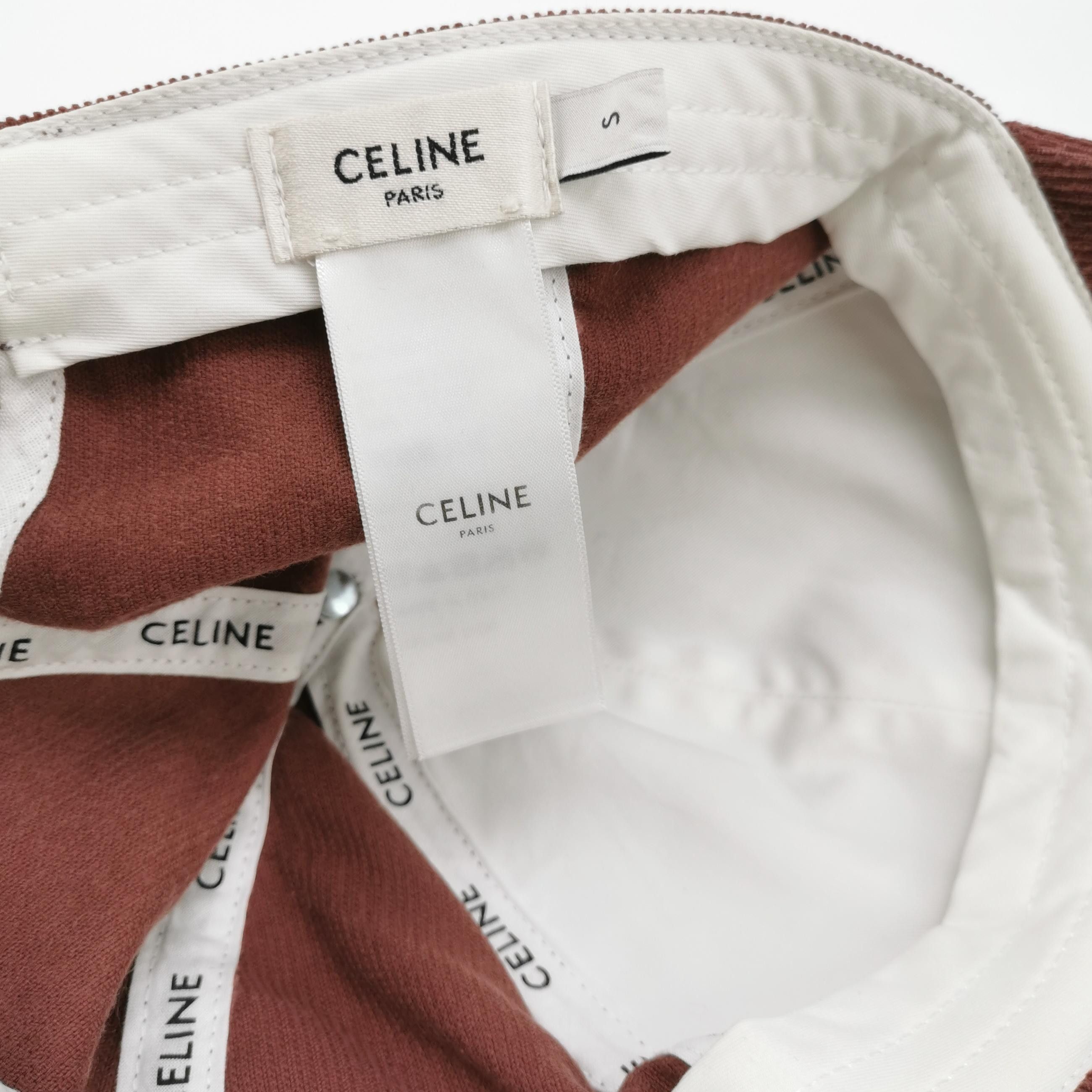 Celine Celine Triomphe Corduroy Baseball Cap Size S Size ONE SIZE - 5 Thumbnail