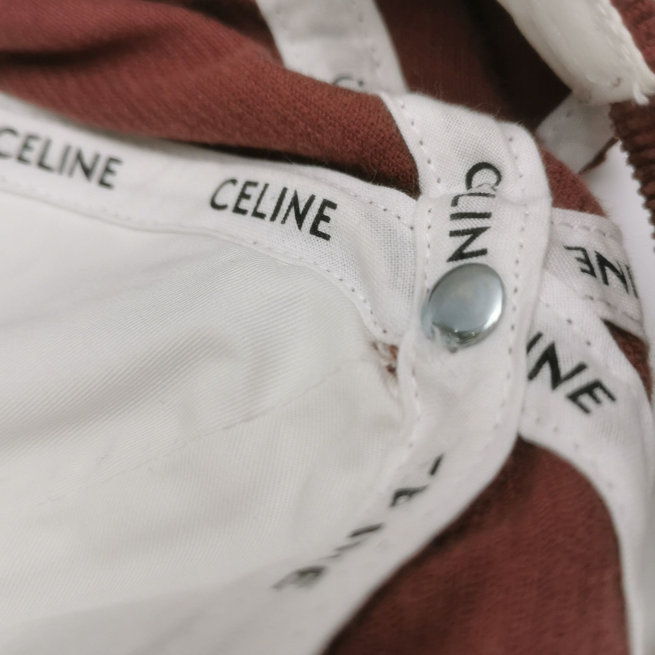 Celine Celine Triomphe Corduroy Baseball Cap Size S Size ONE SIZE - 8 Thumbnail