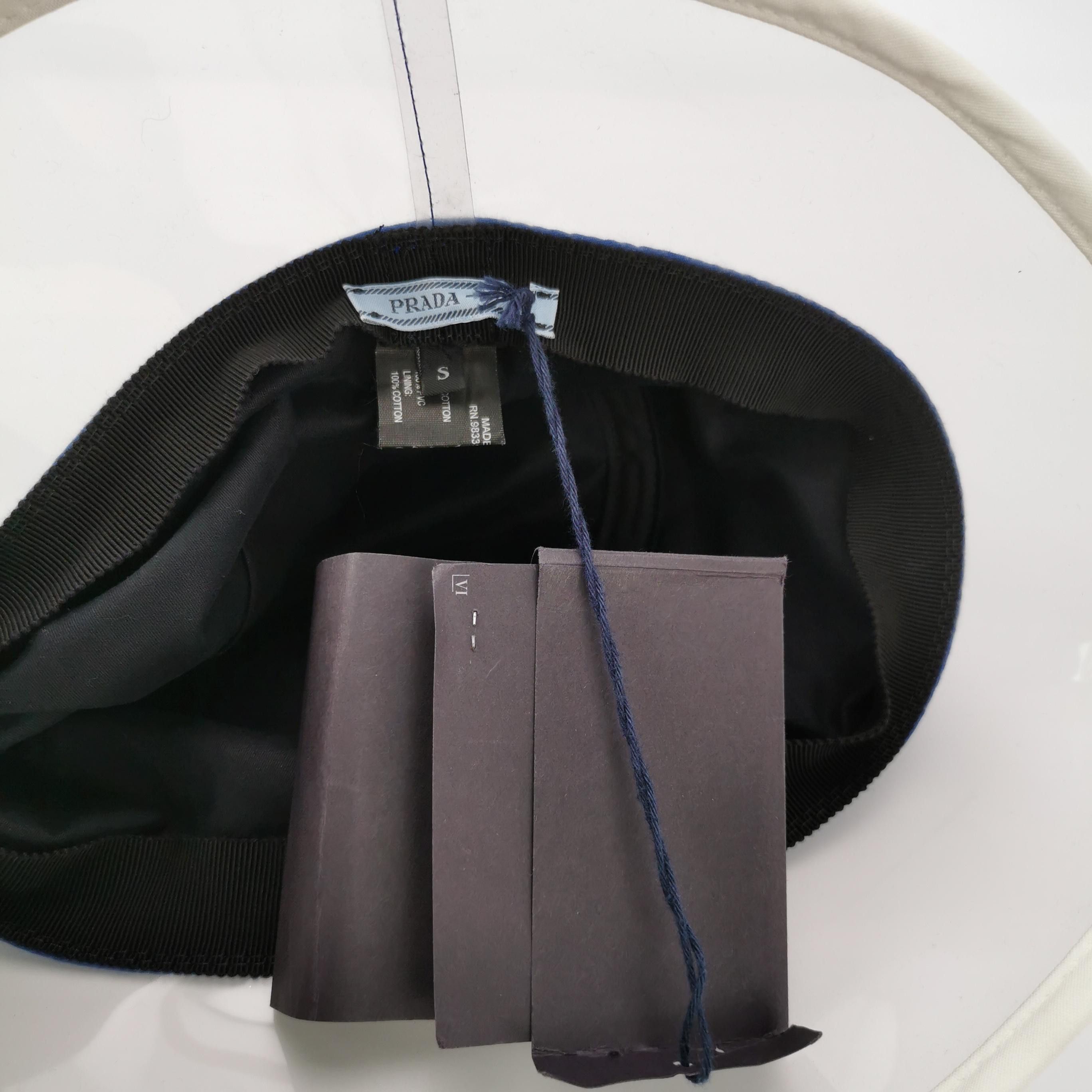 Prada Prada Blue Logo Patch Bucket Hat Size S Size ONE SIZE - 5 Thumbnail
