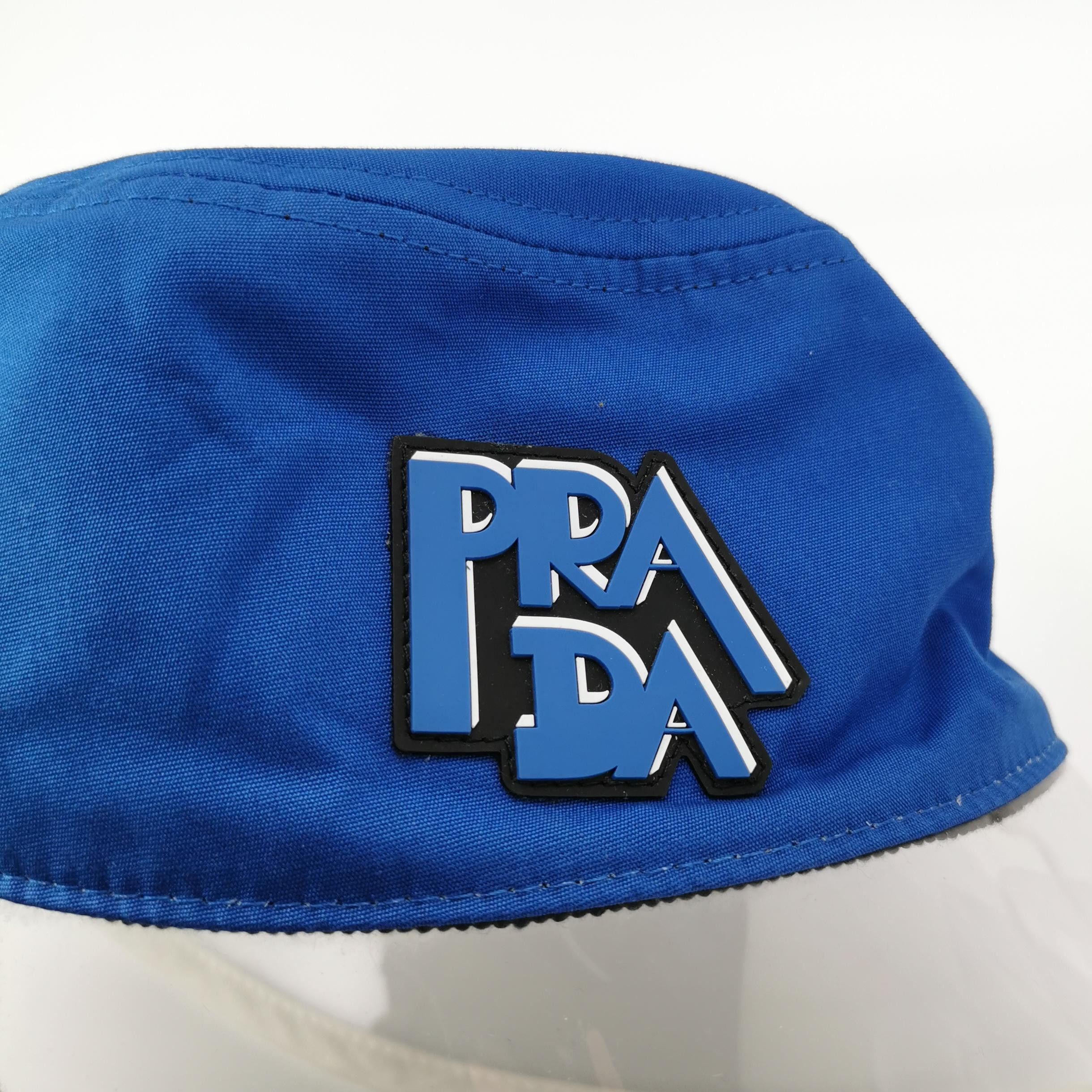 Prada Prada Blue Logo Patch Bucket Hat Size S Size ONE SIZE - 4 Thumbnail