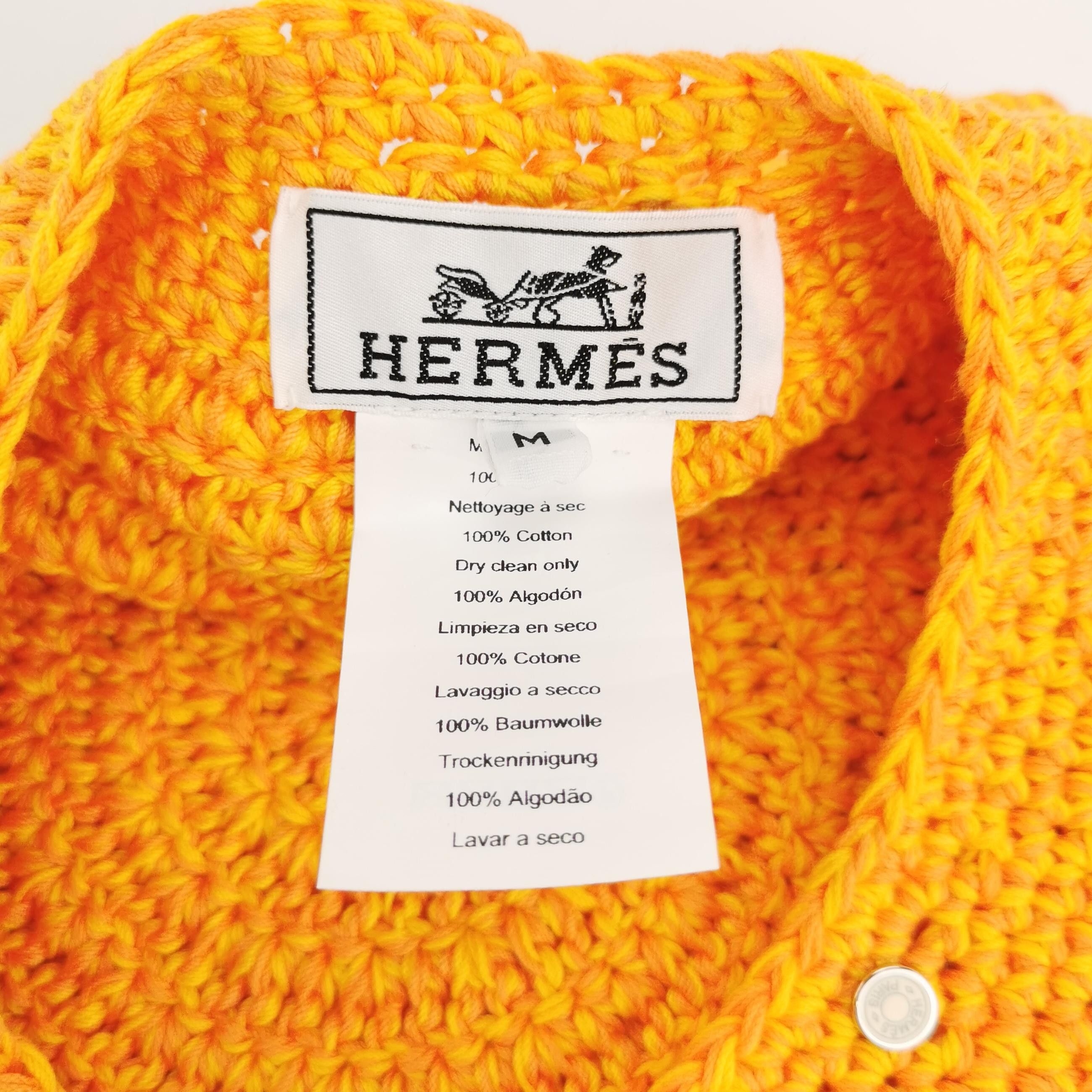 Hermes Hermes Knitted Cotton Beret Hat Size M Size ONE SIZE - 4 Thumbnail