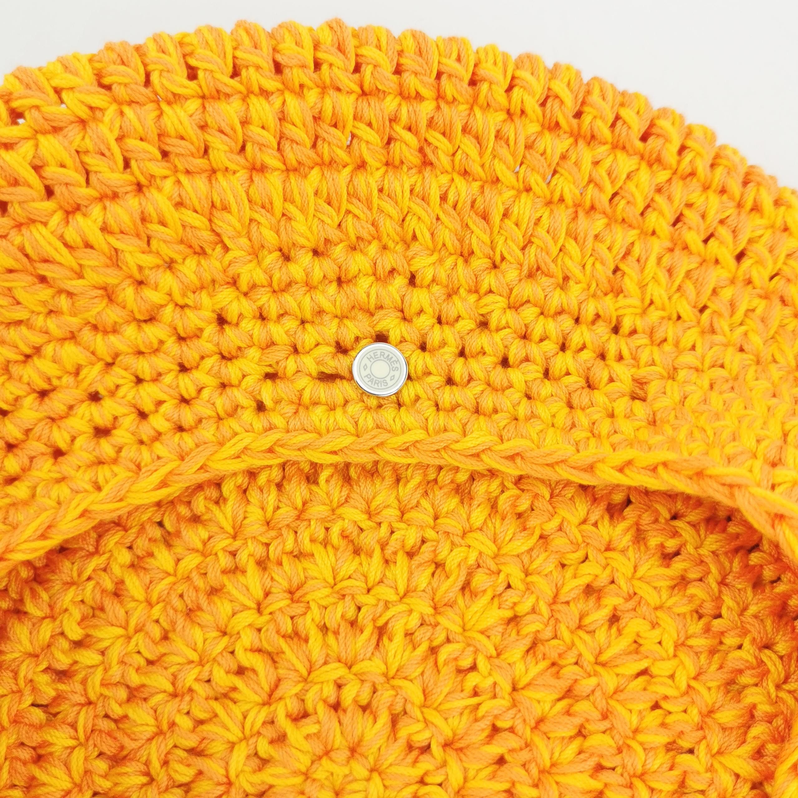 Hermes Hermes Knitted Cotton Beret Hat Size M Size ONE SIZE - 3 Thumbnail
