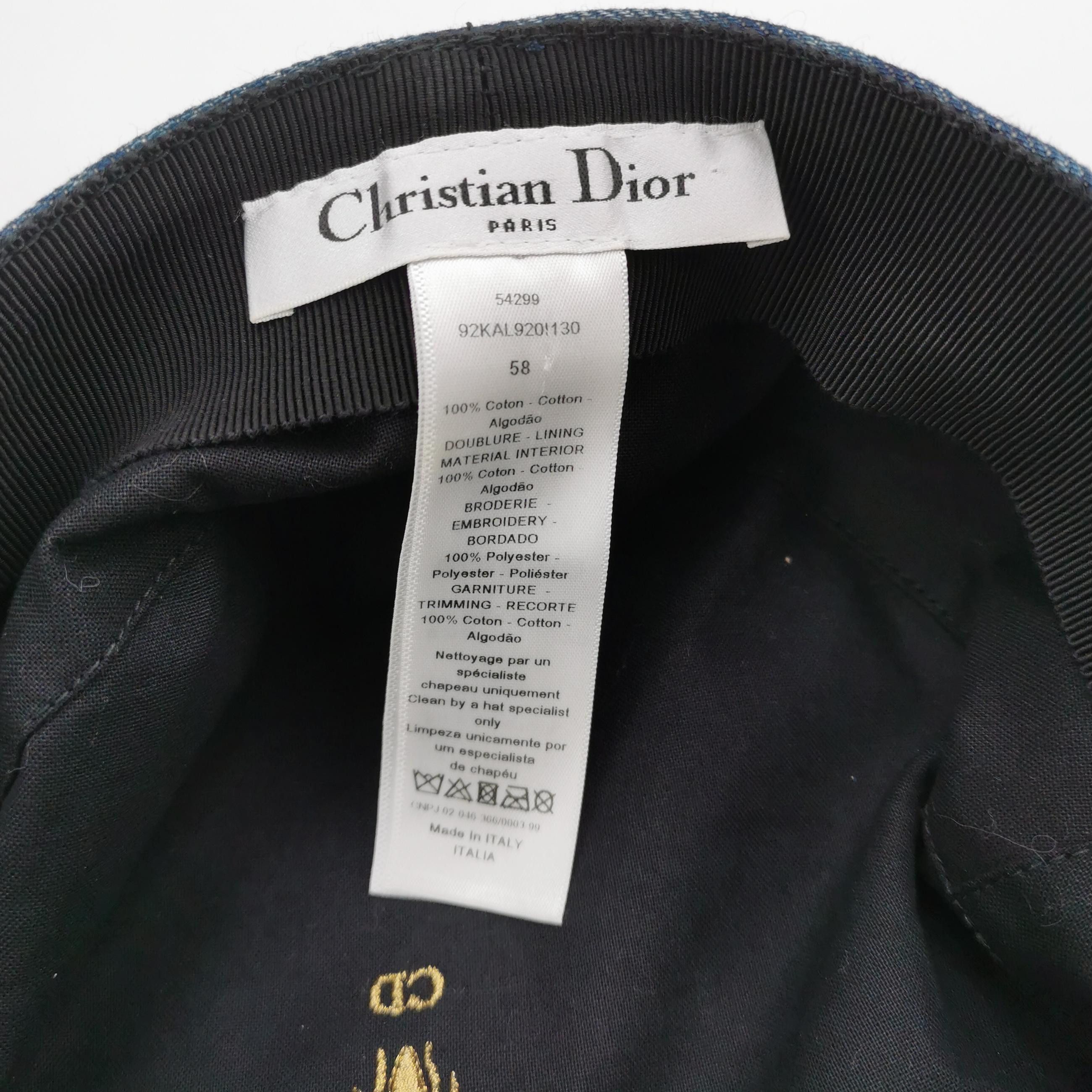Dior Dior Tie-Dye Denim Beret Size 58 Size ONE SIZE - 5 Thumbnail