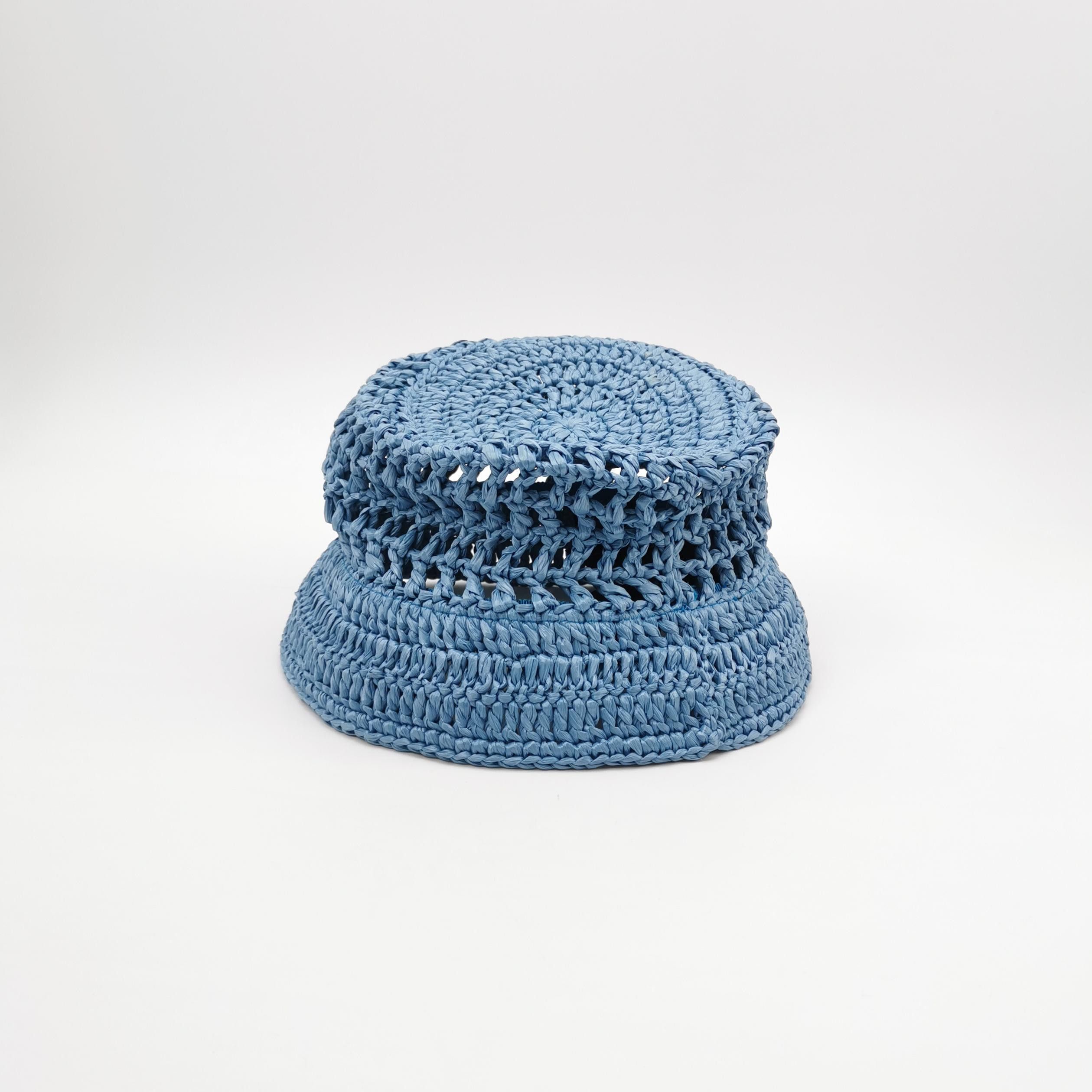 Prada Prada Logo Crochet Bucket Hat Size S Size ONE SIZE - 3 Thumbnail