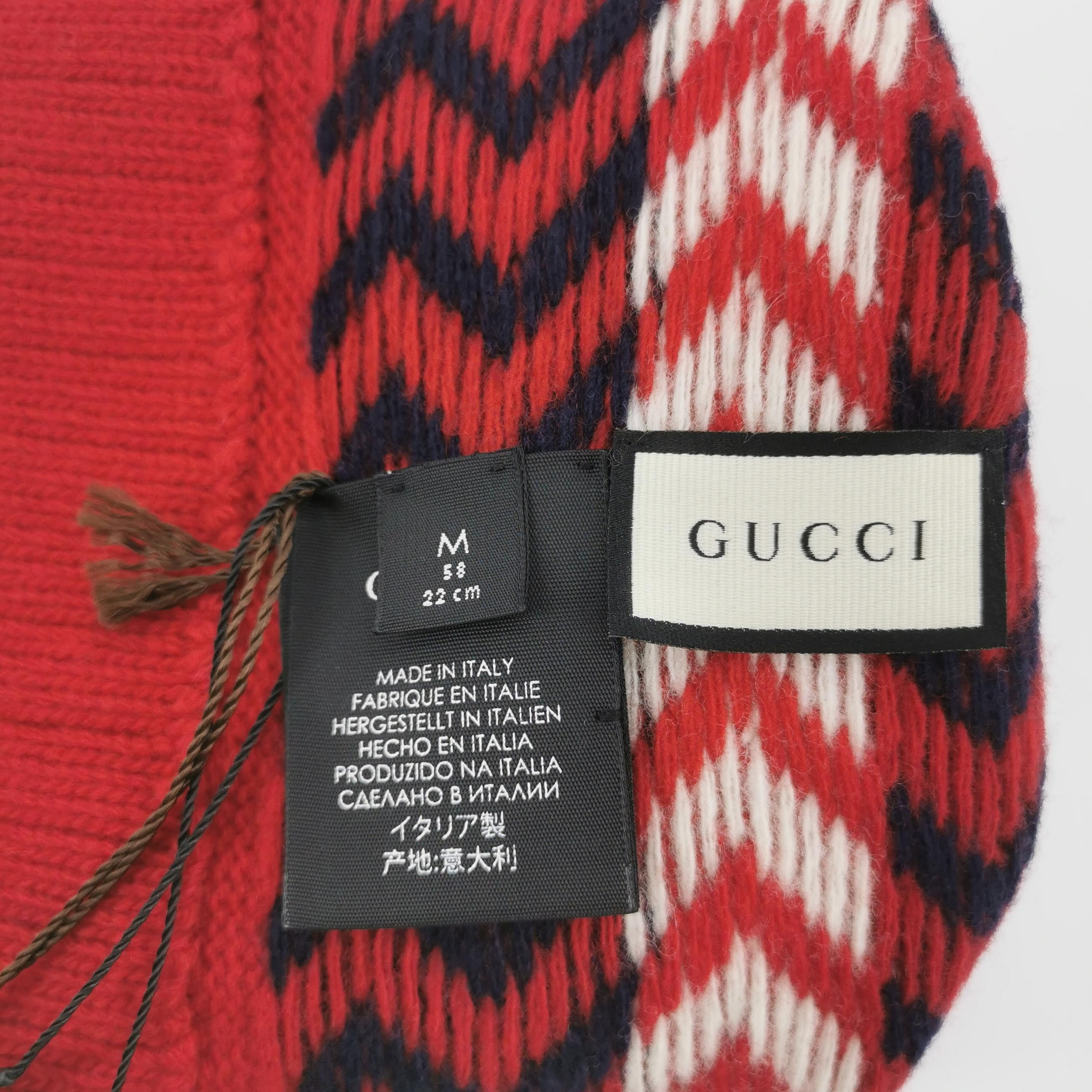 Gucci Gucci Chevron Wool Beanie Size M Size ONE SIZE - 3 Thumbnail