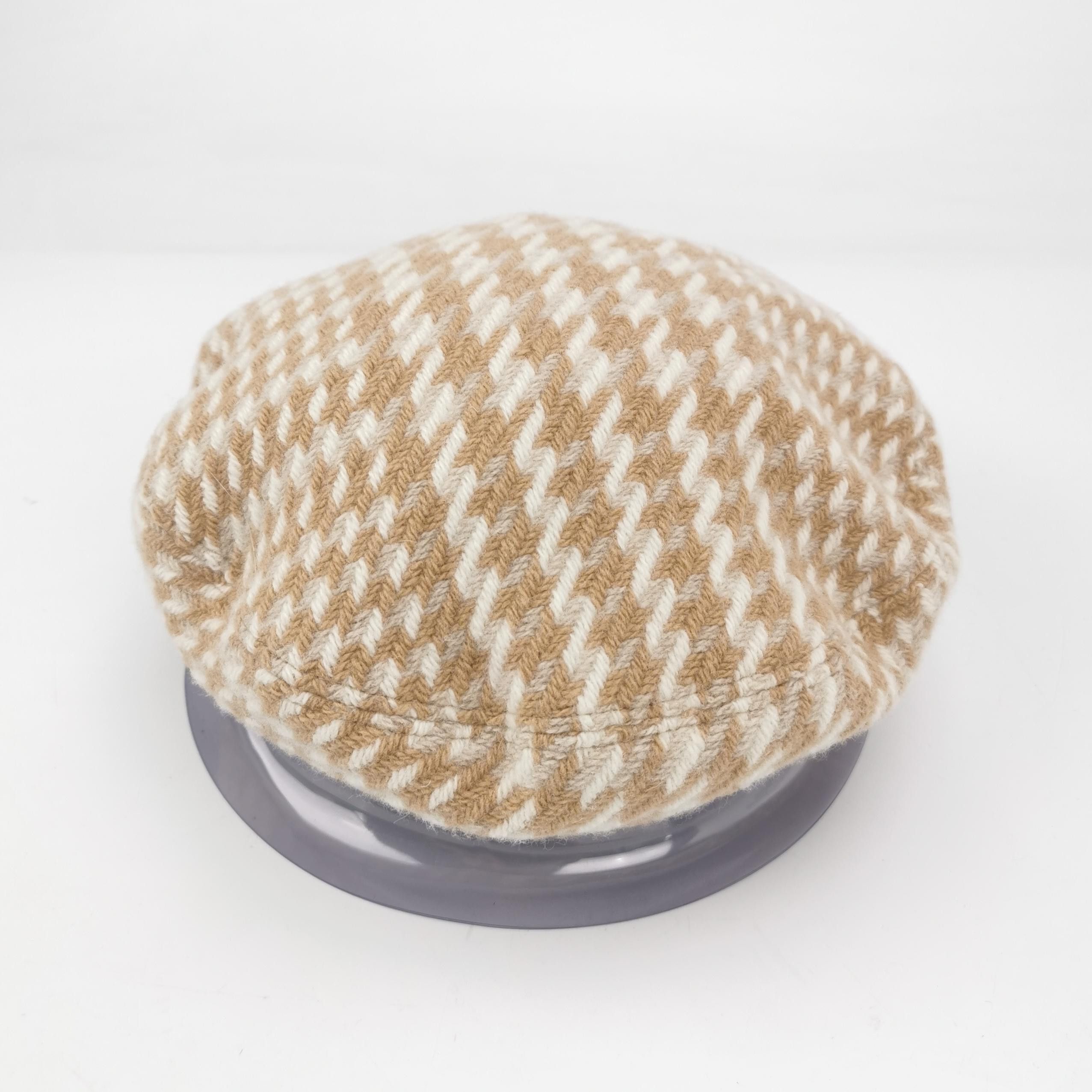 Burberry Burberry Herringbone Logo Trim Beret Size L Size ONE SIZE - 3 Thumbnail