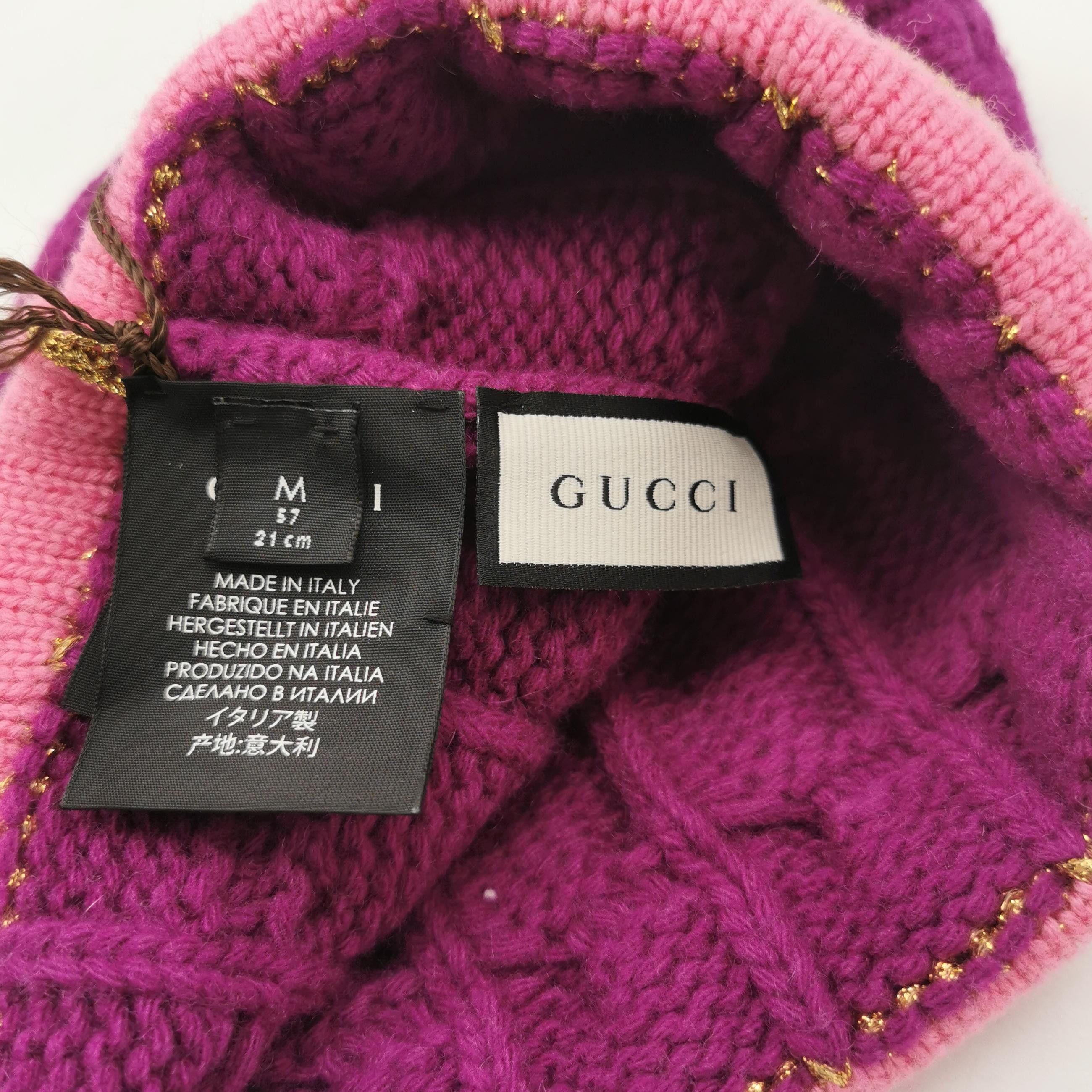Gucci Gucci Cable Knit Beanie Size M Size ONE SIZE - 4 Thumbnail