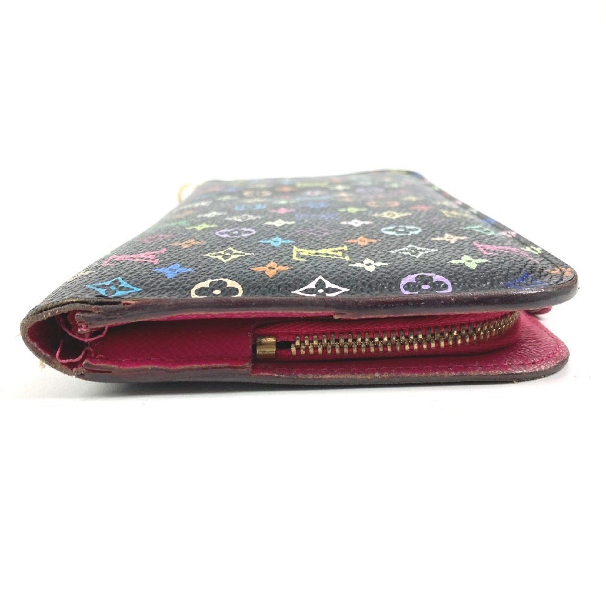 Louis Vuitton LOUIS VUITTON M93754 Monogram Multicolor Portefeuille Insolite Long Wallet, Canvas, Men's/Women's, Black Size ONE SIZE - 4 Thumbnail